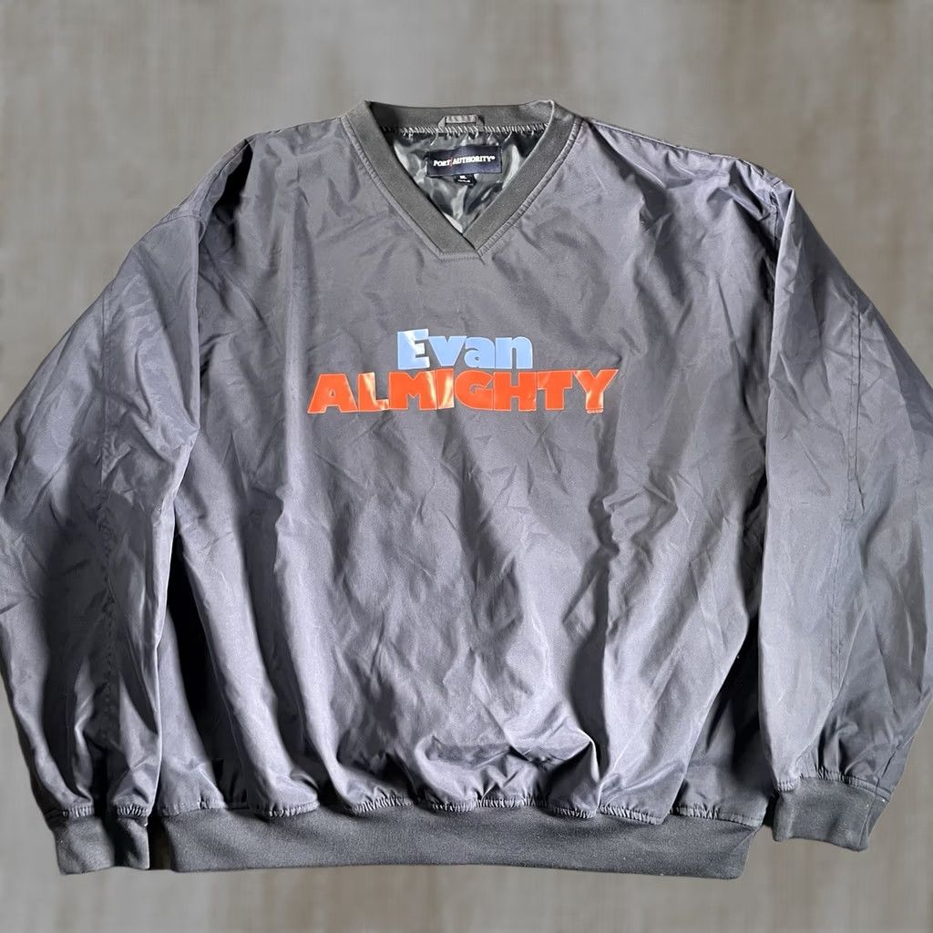 Port Authority VINTAGE Jim Carrey Evan Almighty Movie Promo Windbreaker Jacket XL Blue Men XL Windbreaker Movie Port Authority Size US XL / EU 56 / 4 - 1 Thumbnail