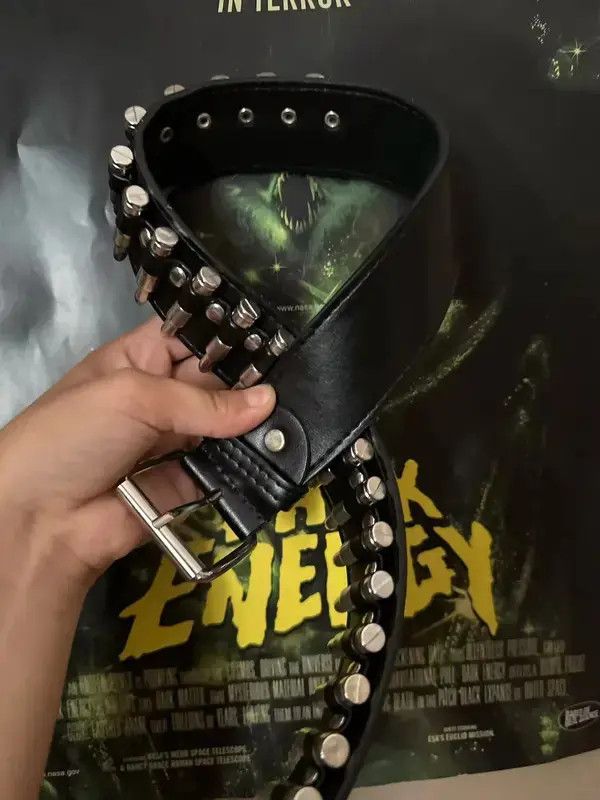Other Hitomi x Maria bullet punk pu leather belt Size 32 - 2 Thumbnail