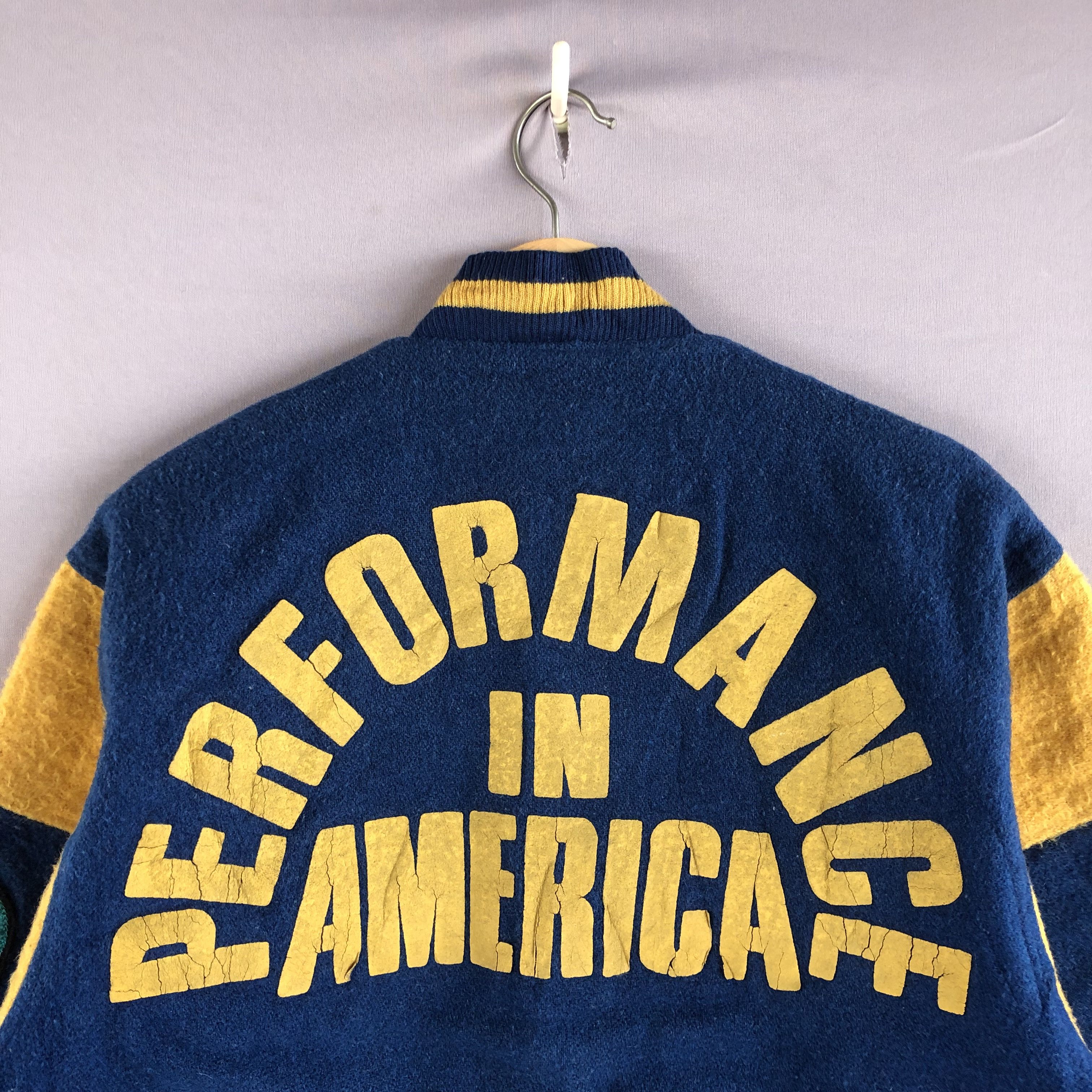 Japanese Brand Vintage Performance in America Varsity Wool Bomber Jacket Size US M / EU 48-50 / 2 - 4 Thumbnail
