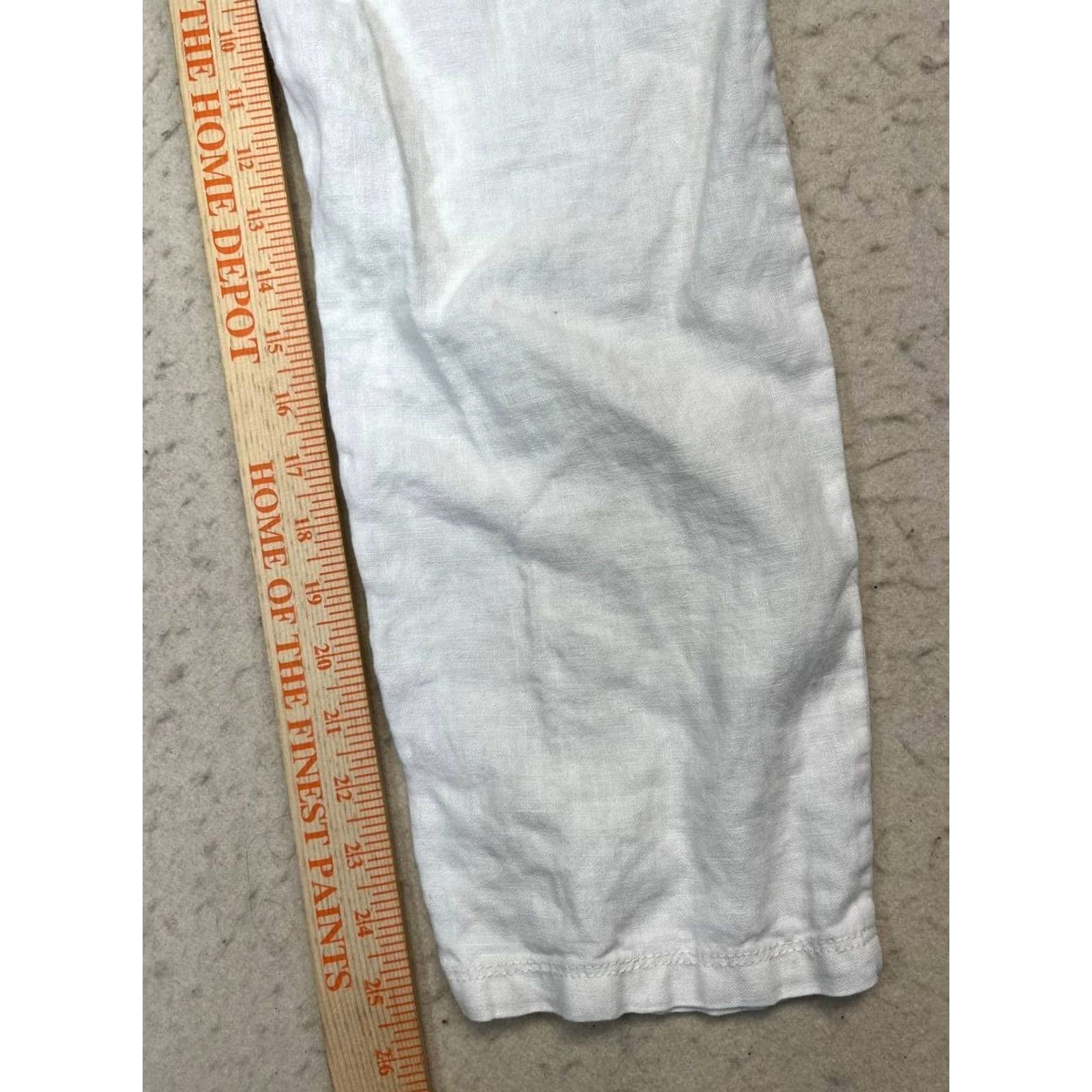 Vintage BLANKNYC White Linen Drawstring Wide Leg Pants Size 26 Women Size 26" / US 2 / IT 38 - 5 Thumbnail