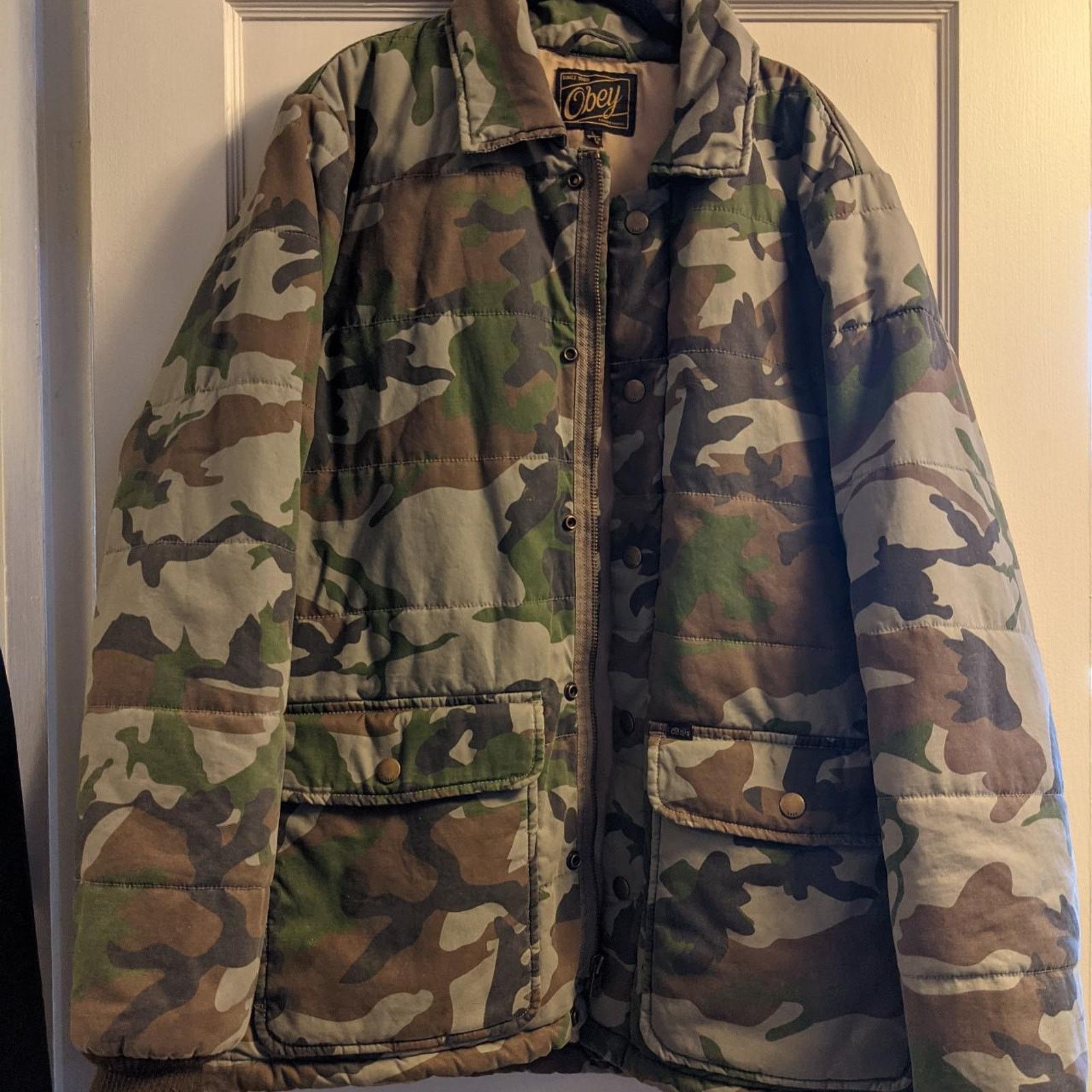Obey Obey Giant Mens Camo Parka Winter Jacket Size US L / EU 52-54 / 3 - 4 Thumbnail