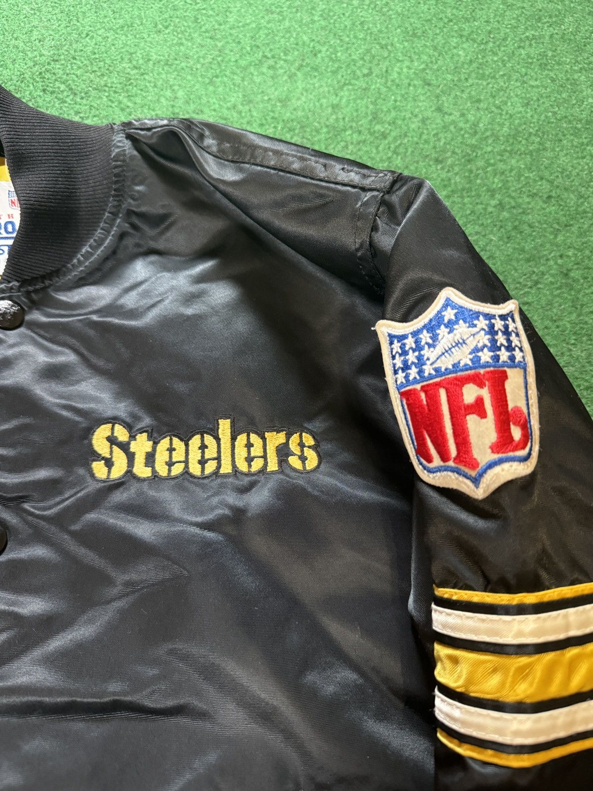 NFL × Starter × Vintage Vtg 90s Pittsburgh Steelers Starter Satin USA Made Jacket Size US S / EU 44-46 / 1 - 3 Thumbnail