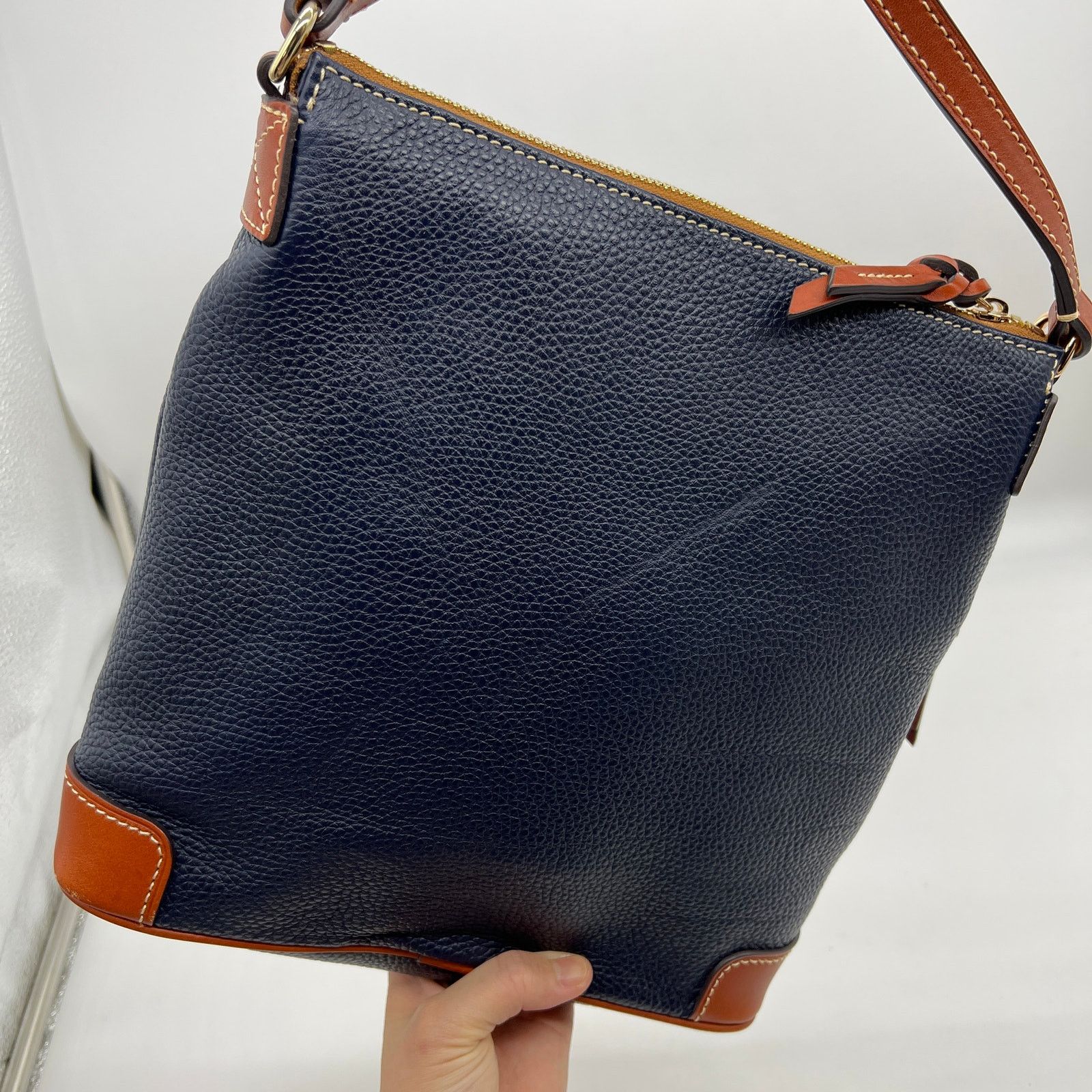 Dooney & Bourke Dooney & Bourke Pebble Leather Crossbody Midnight Blue Size ONE SIZE - 11 Thumbnail