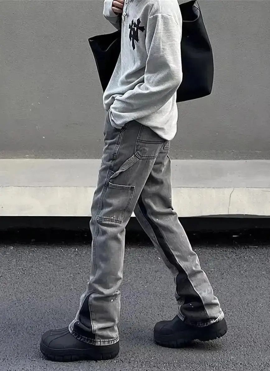 Japanese Brand Streetwear Skinny Flared Slim Jeans Pants Size US 32 / EU 48 - 3 Thumbnail