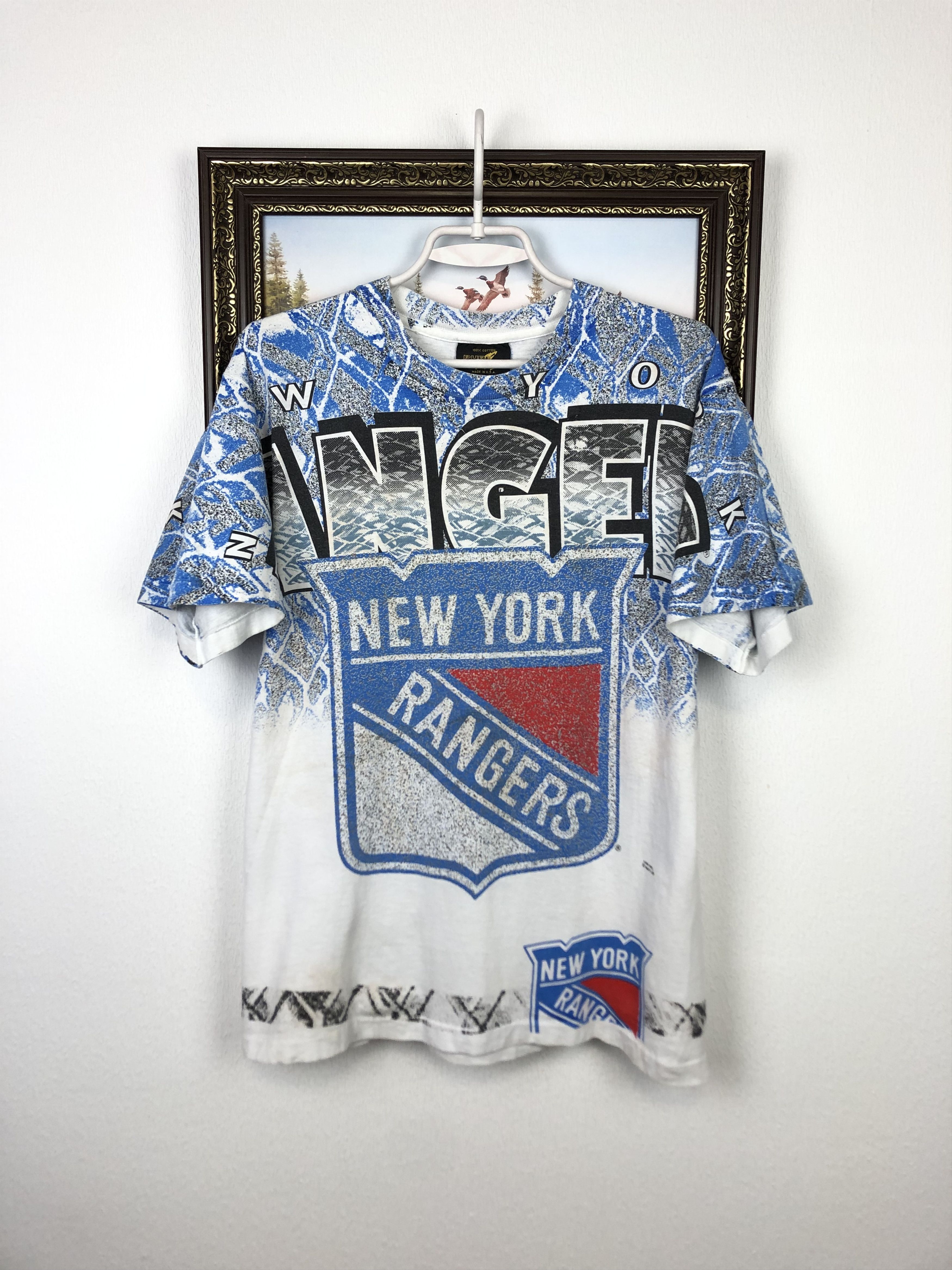 Vintage Vintage New York Rangers NHL Shirt Over Print Mens Tee Size US M / EU 48-50 / 2 - 1 Thumbnail