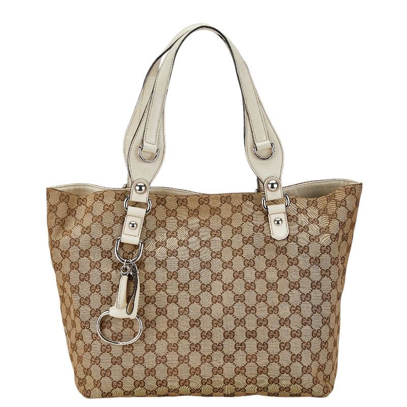 Gucci Gucci Gucci GG Canvas Horsebit Tote Bag 229852 Canvas Tote Bag 229852 in Very Good Condition Size ONE SIZE - 1 Thumbnail