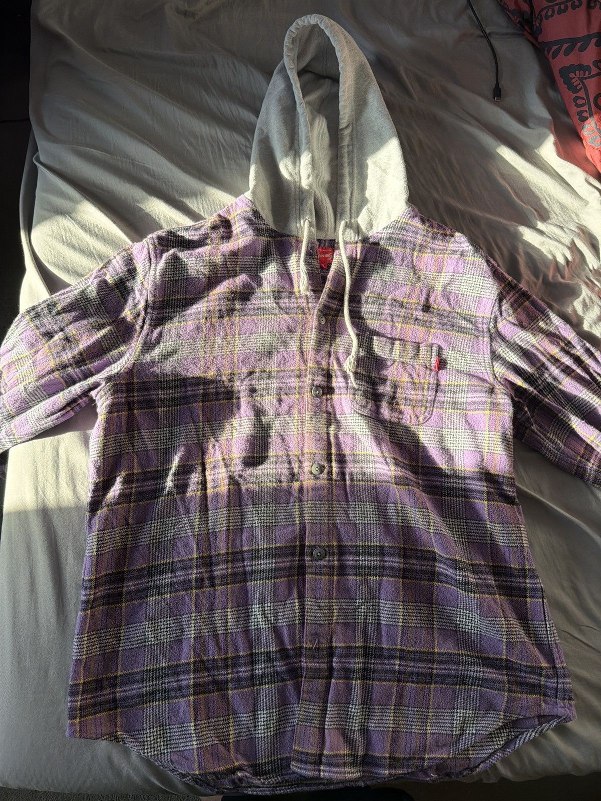 Supreme Supreme SS18 Hooded Plaid Flannel Shirt Size US XL / EU 56 / 4 - 1 Thumbnail