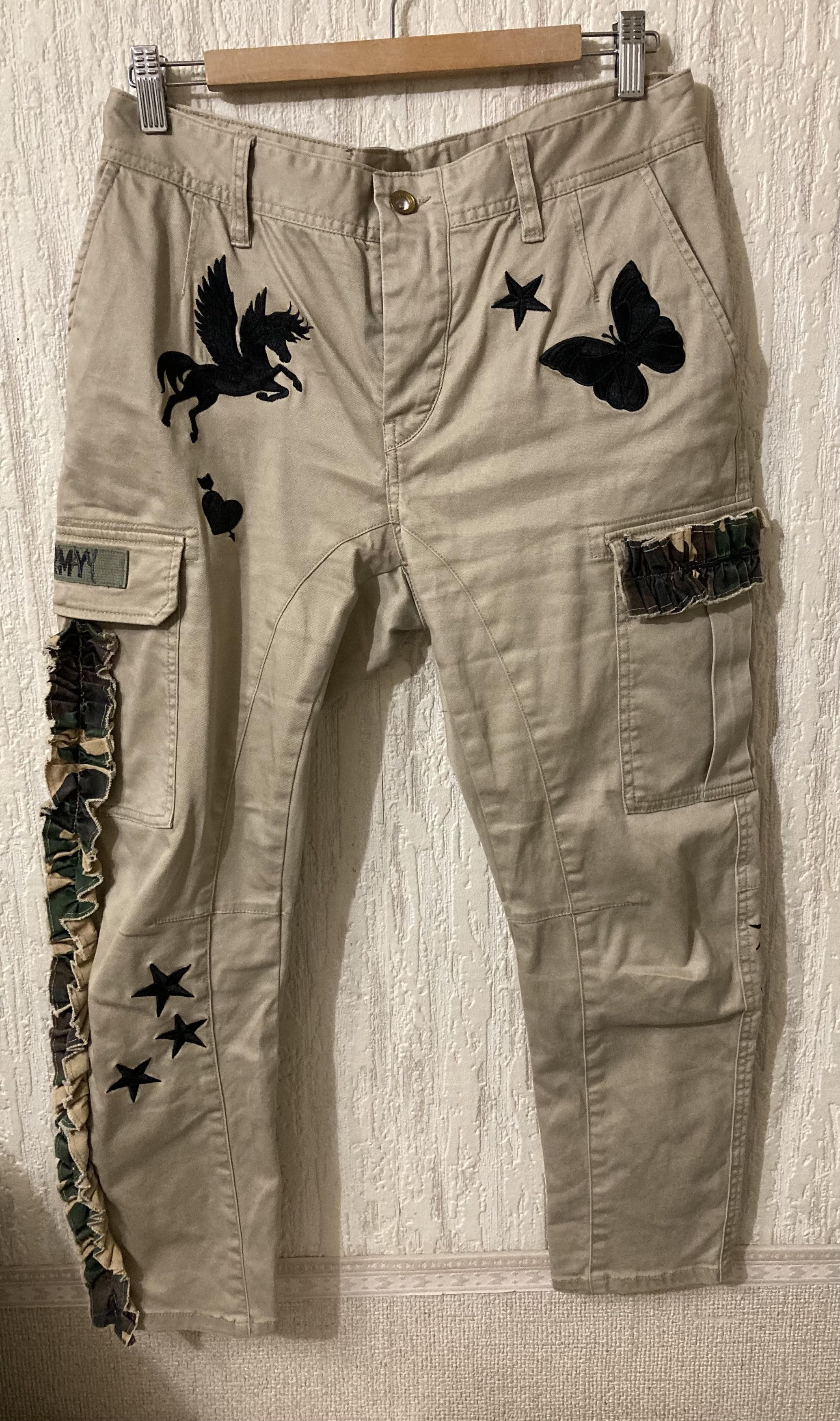 Replay Replay Rare Customized Cargo Style Icons Army Pants Size 29" - 4 Thumbnail