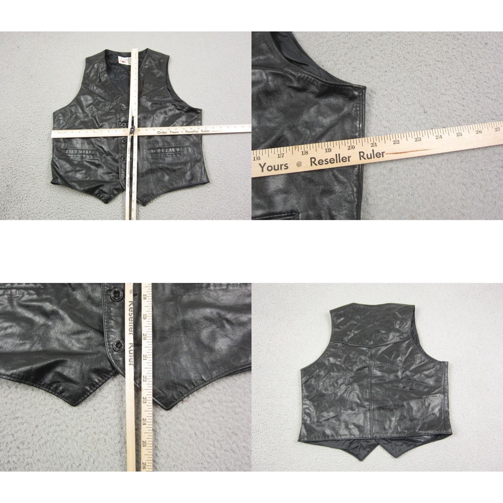 Sears VINTAGE Sears Leather Vest Mens 44 Large Black Western Motorcycle Biker 70s 80s Size US S / EU 44-46 / 1 - 8 Thumbnail