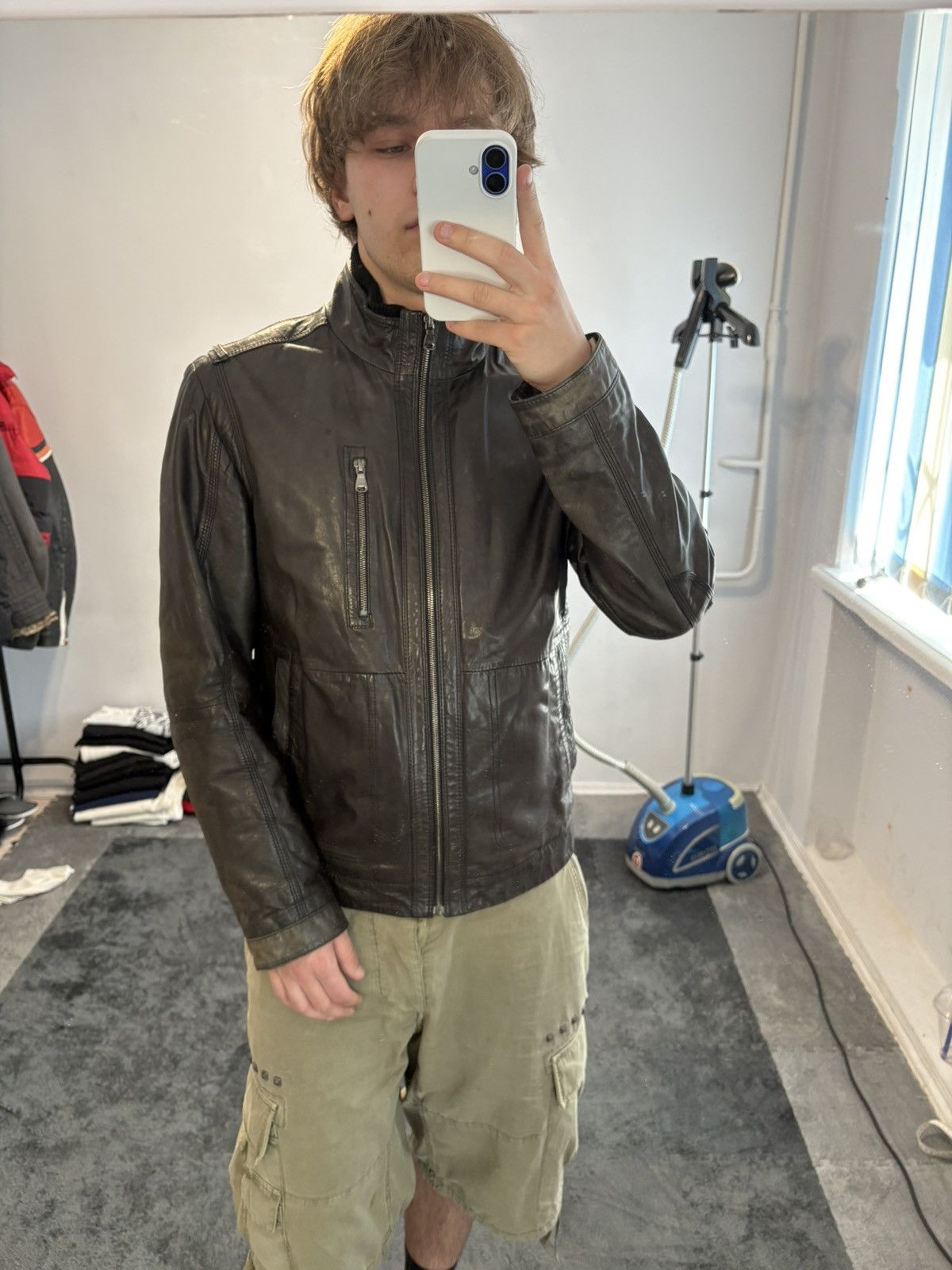 Hugo Boss Hugo Boss Luxury Goat Leather Jacket Size US L / EU 52-54 / 3 - 3 Thumbnail