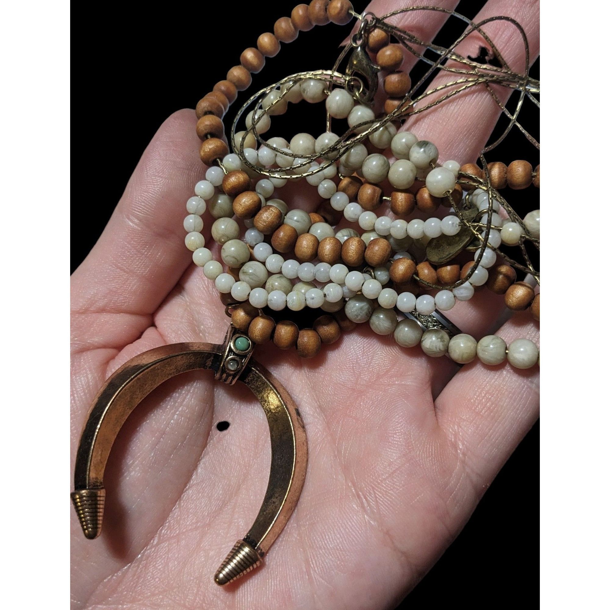 Other Bohemian Multilayer Gold Crescent Necklace Size ONE SIZE - 5 Thumbnail