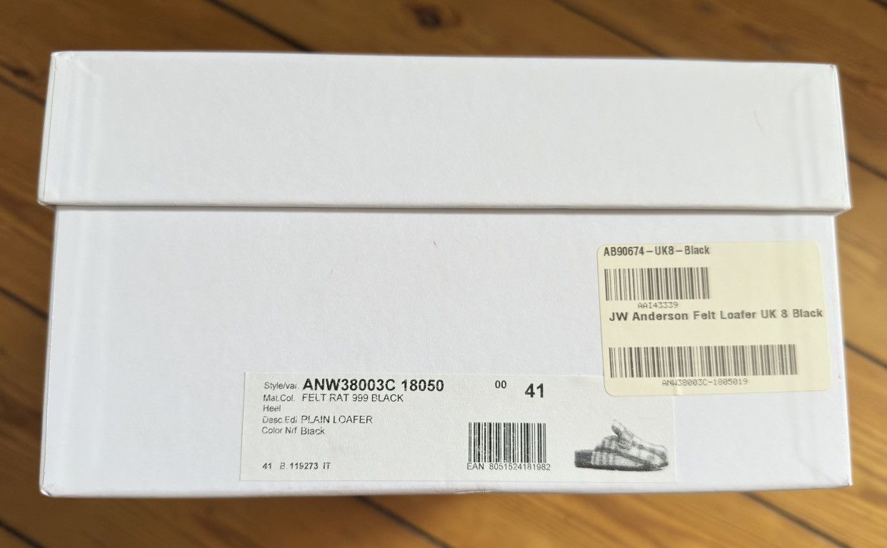 JW Anderson check leather mules in black & white Size 41 UK8
