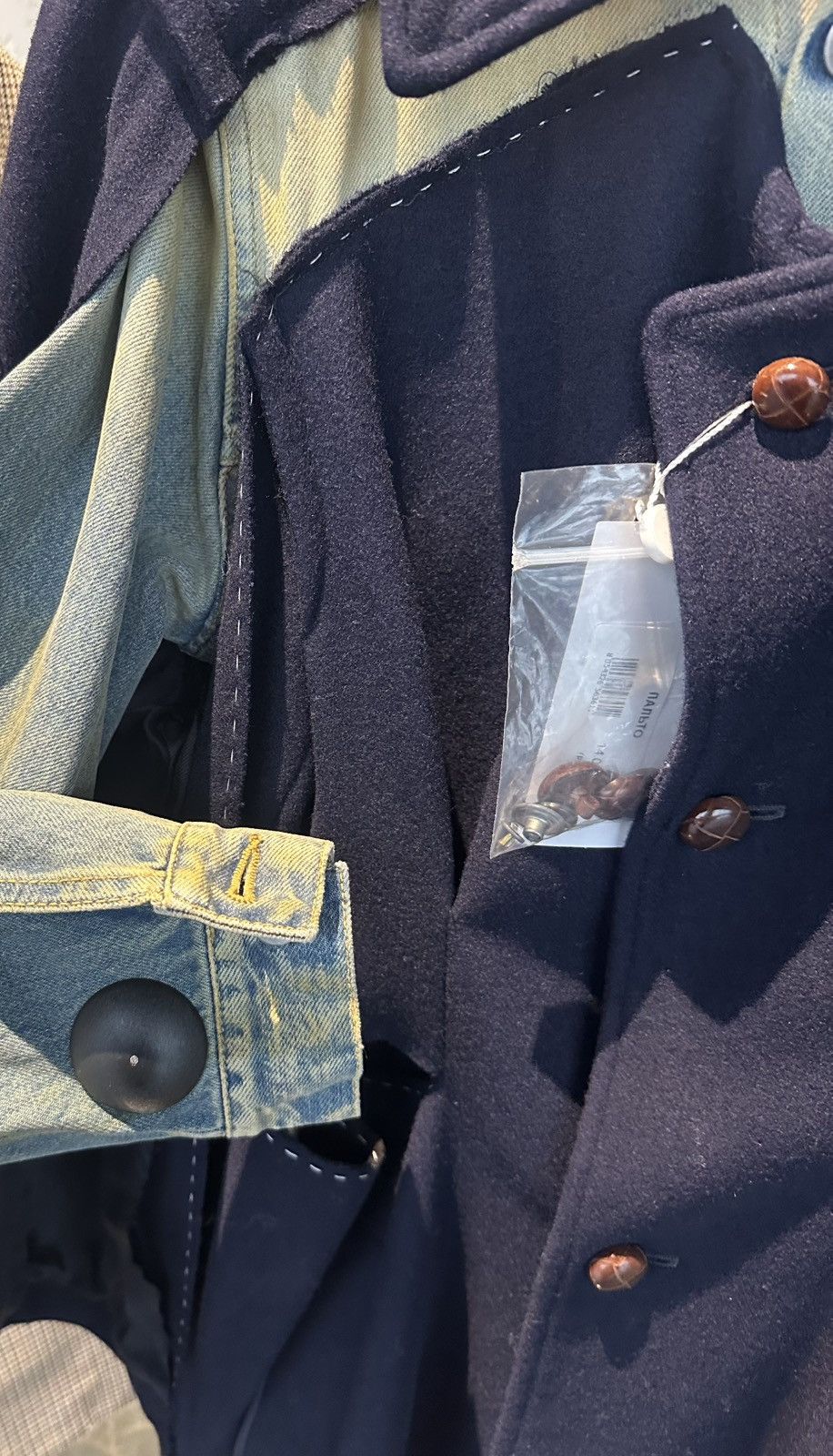 Maison Margiela Margiela deconstructed coat jacket cape denim wool womens 38 Size XS / US 0-2 / IT 36-38 - 14 Thumbnail