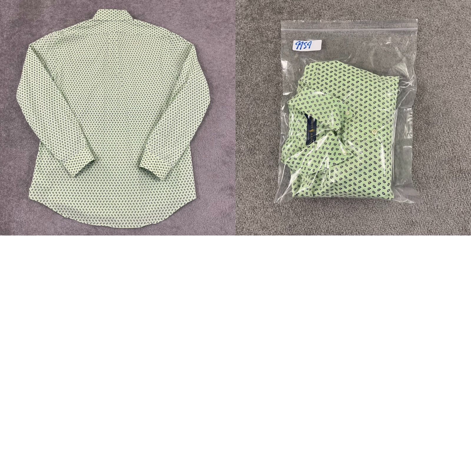 Ralph Lauren RALPH LAUREN Shirt Mens Large Lime Green Blue Paisley Button Down Preppy Retro Size US L / EU 52-54 / 3 - 8 Thumbnail