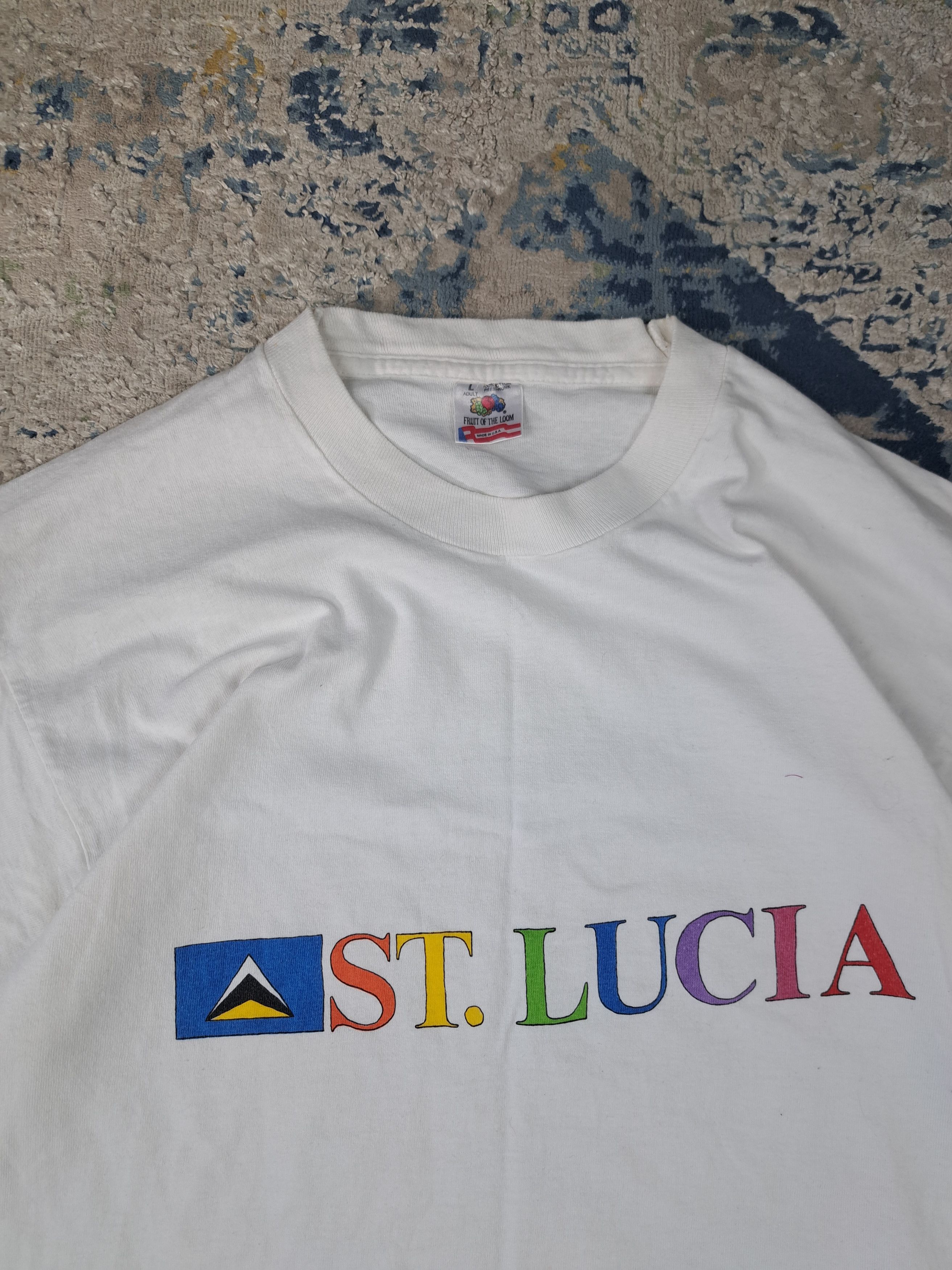 Vintage Vintage 80s St. Lucia Souvenir Tee Streetwear y2k Size US L / EU 52-54 / 3 - 2 Thumbnail