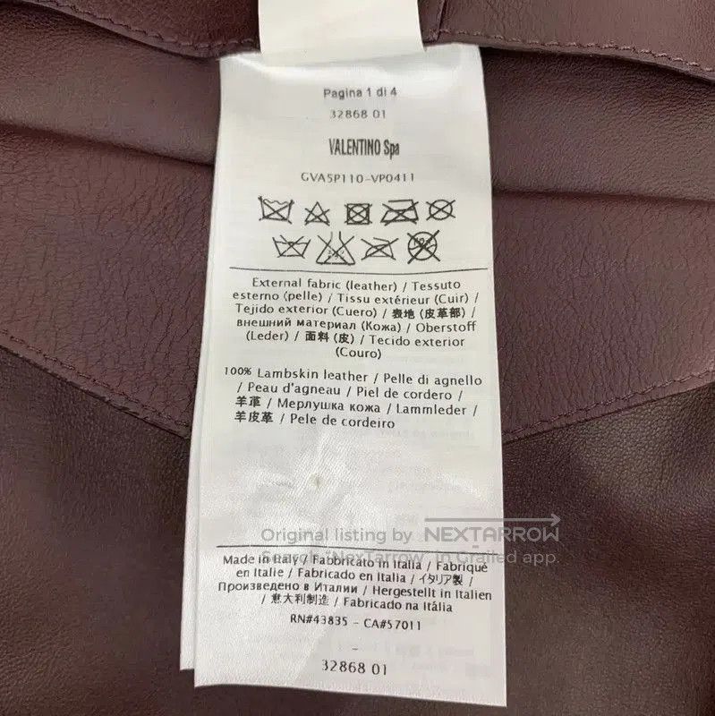 Valentino Valentino Brown Leather Jacket for Men . Size US M / EU 48-50 / 2 - 8 Thumbnail