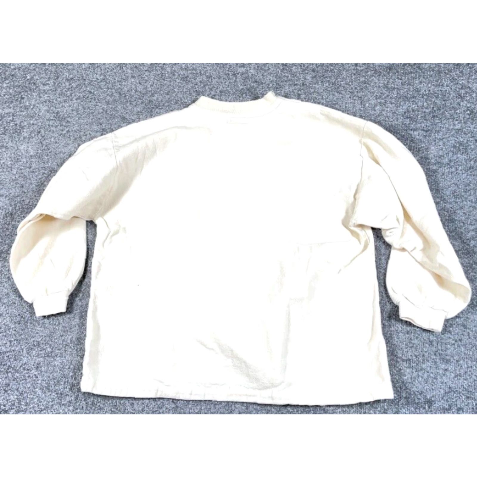 Vintage VTG Stefano Royalty Crest Print Sweatshirt Women L Ivory Cotton Textured Print Hipster Retro TV Pullover Casual Womens Vintage Size L / US 10 / IT 46 - 2 Thumbnail