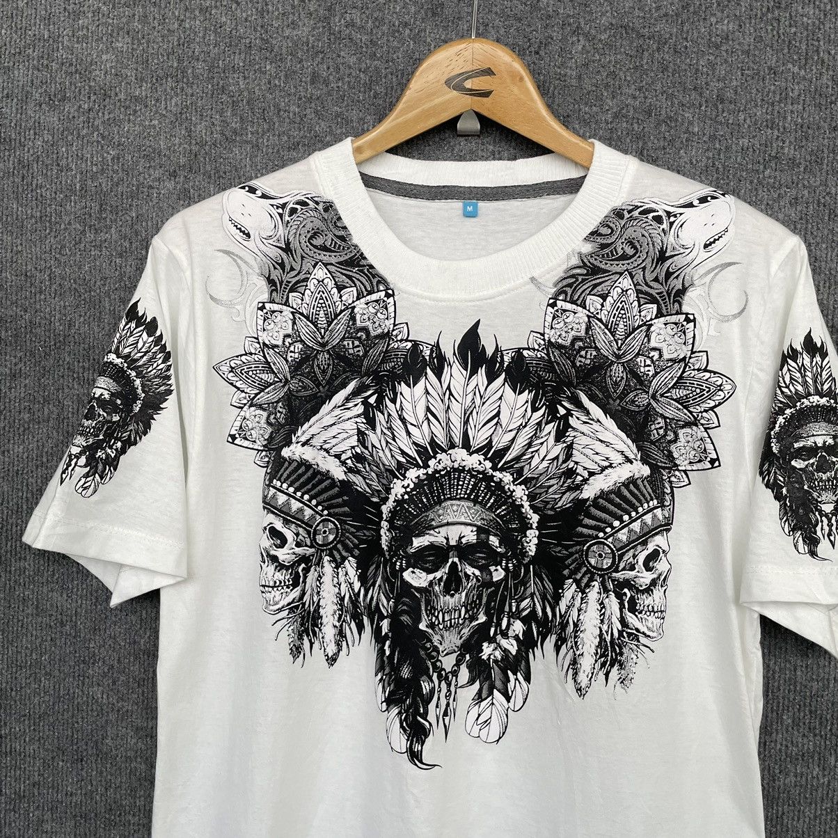 Affliction Y2K Apache Skulls Affliction Double Sided Crazy Detailing T Size US M / EU 48-50 / 2 - 2 Thumbnail