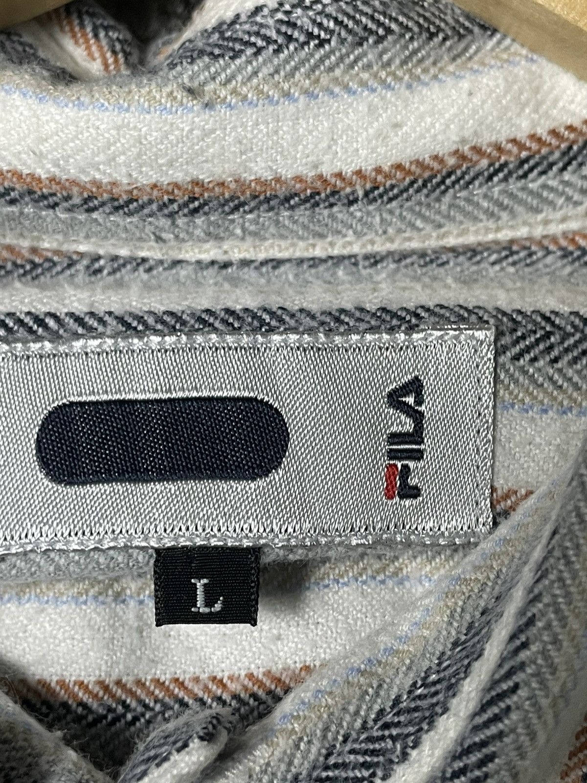 Fila × Japanese Brand × Vintage Vintage FILA Striped Button Up Shirts (95) Size US L / EU 52-54 / 3 - 6 Thumbnail