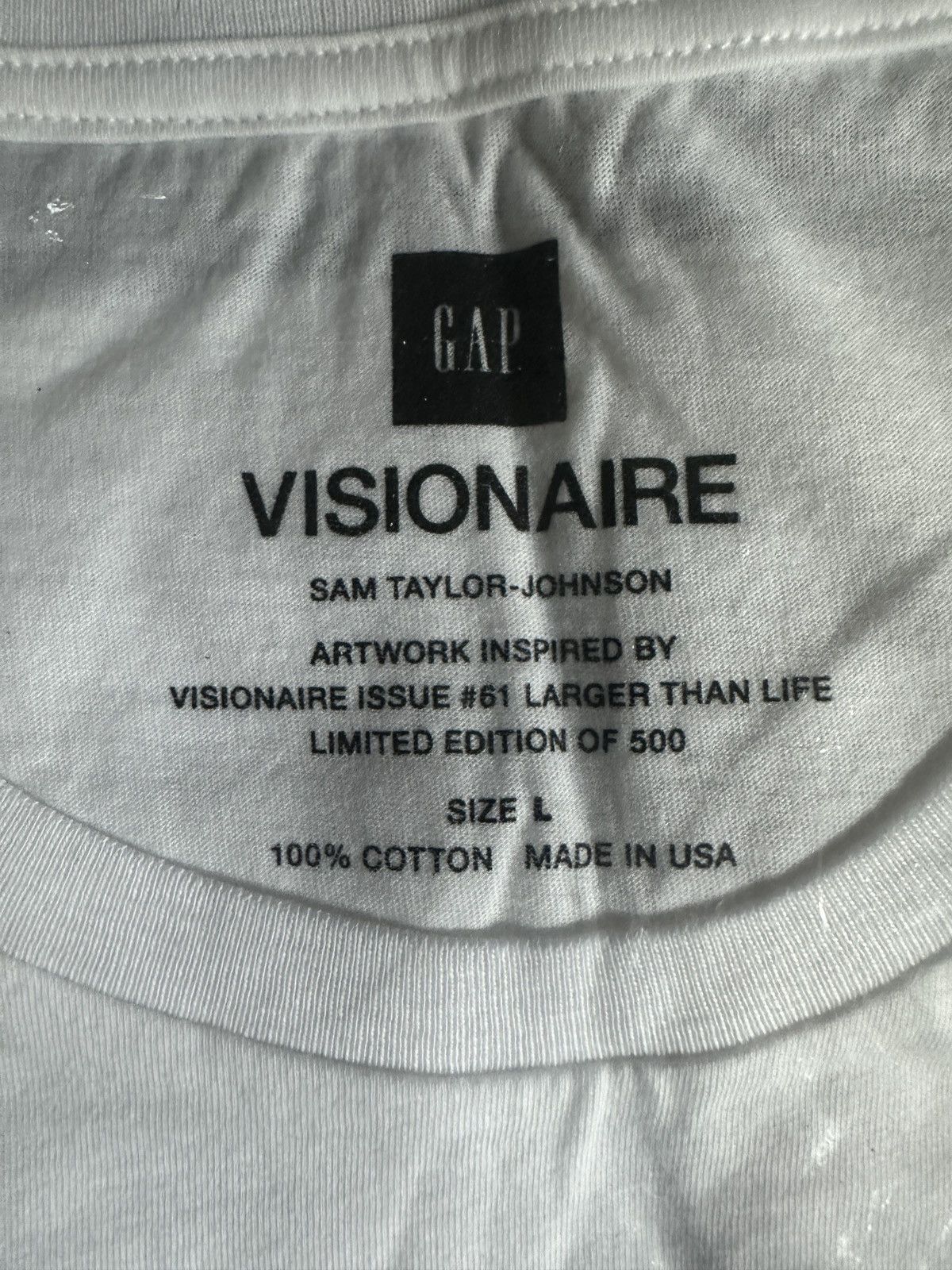 Gap VISIONAIRE X GAP T-SHIRT SAM TAYLOR-JOHNSON Size US L / EU 52-54 / 3 - 2 Thumbnail