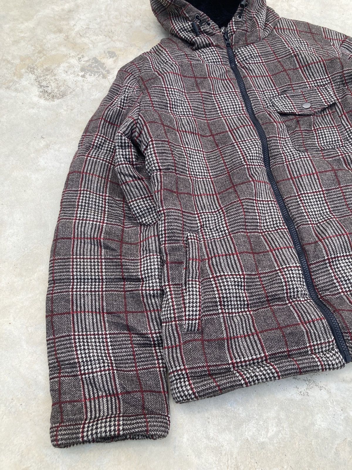 Japanese Brand Lock Heaven Plaid Fleece Lined Tartan Utility Jacket Size US L / EU 52-54 / 3 - 2 Thumbnail