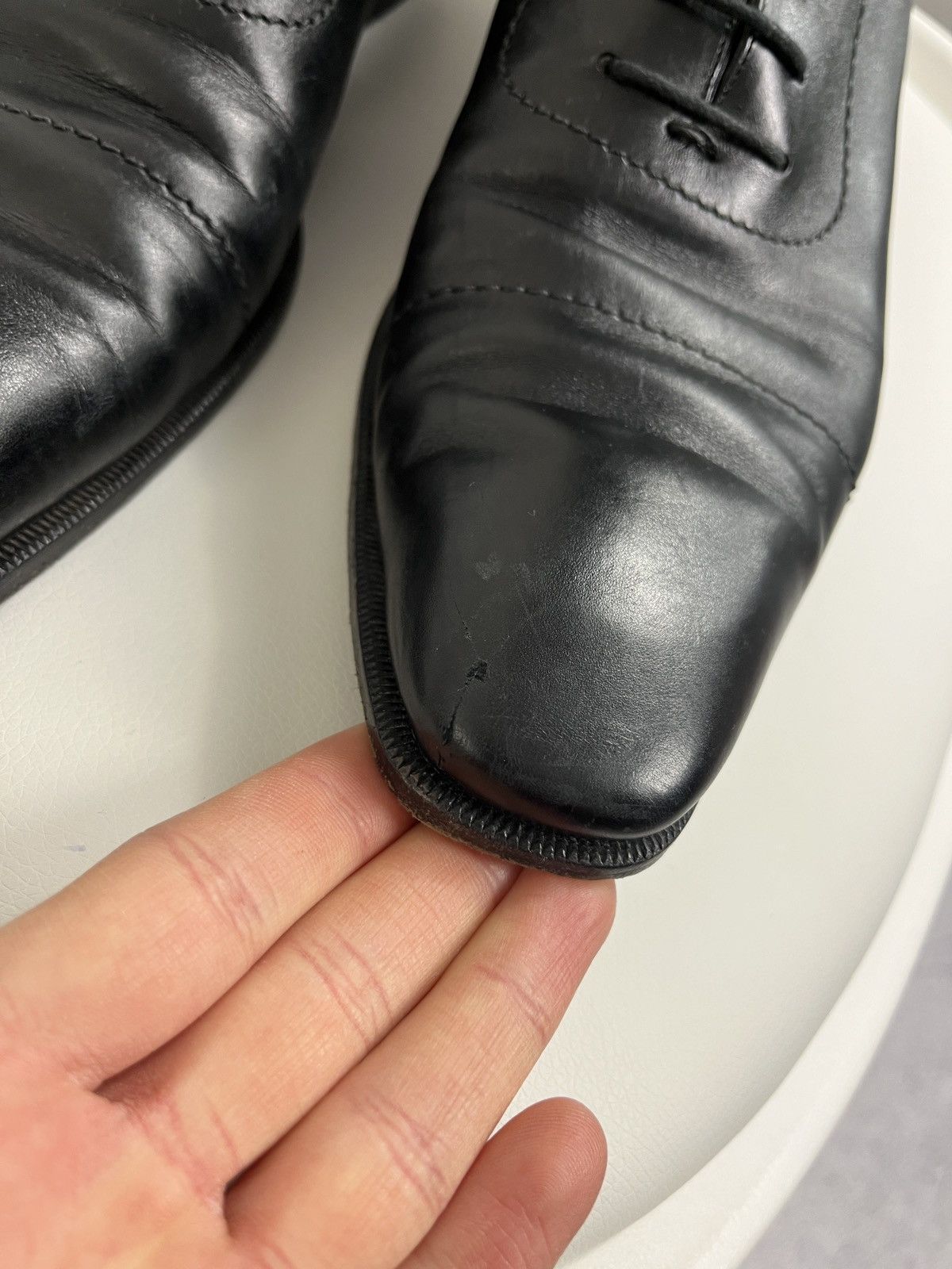 Gucci × Vintage Gucci Leather Oxford Dress Lace-Up Shoes Cap Toe Derby US 10 Size US 10 / EU 43 - 8 Thumbnail