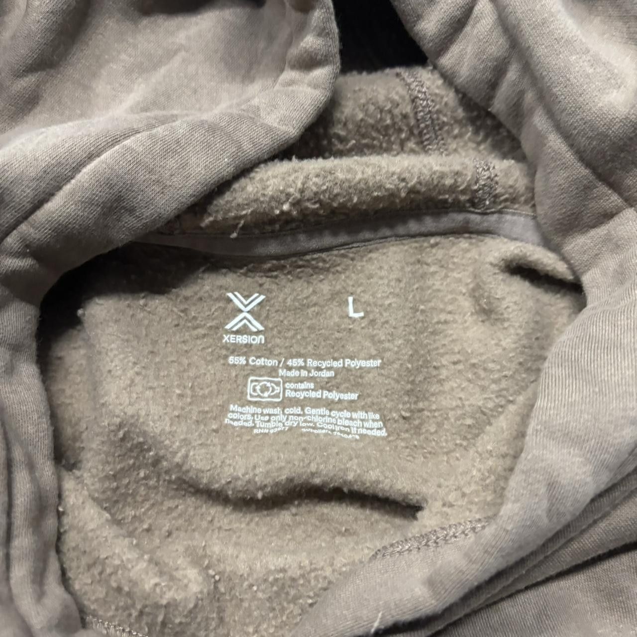 Japanese Brand × Vintage Crazy Vintage Y2K/2000s Light Brown Blank Essential Hoodie! Size US L / EU 52-54 / 3 - 6 Thumbnail