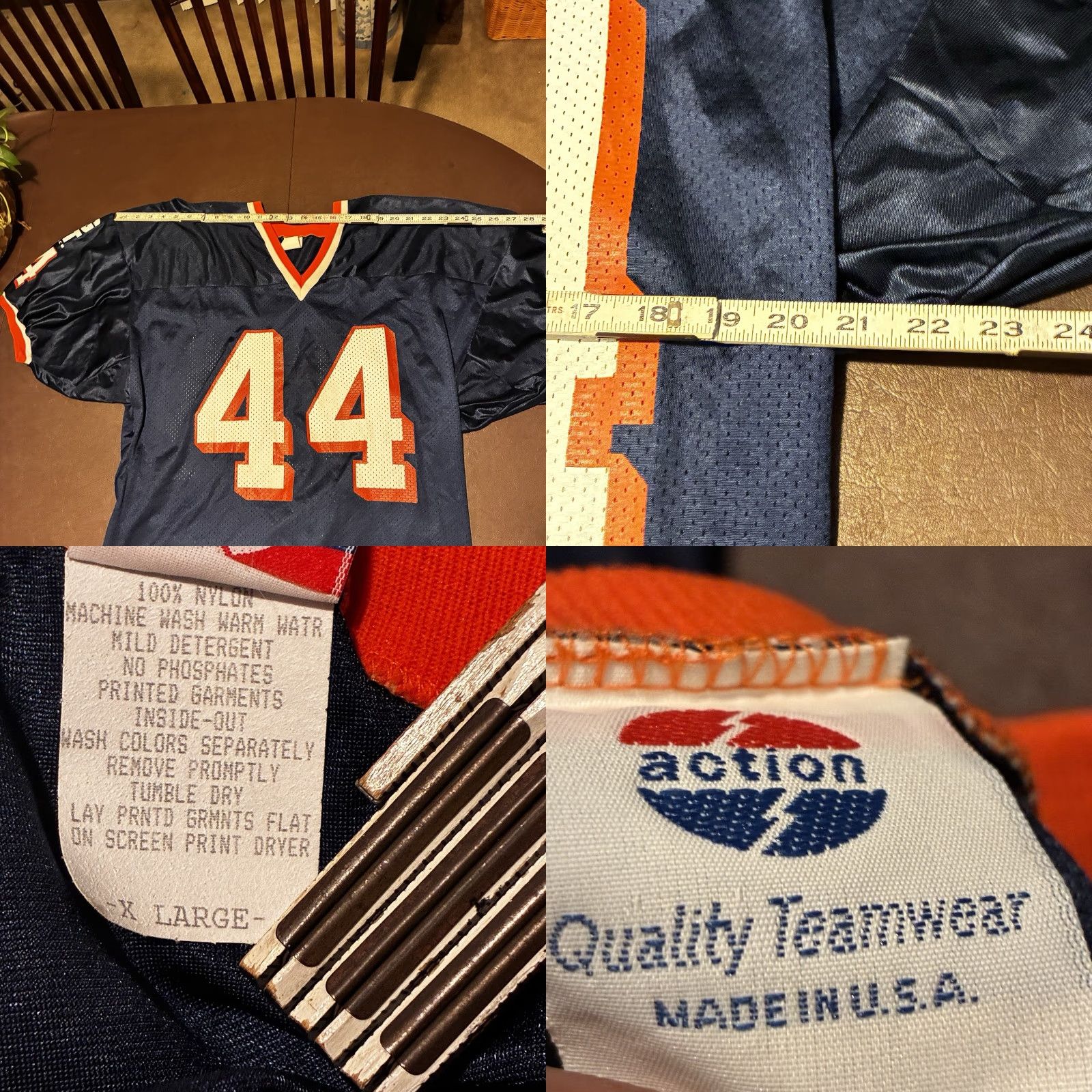 VINTAGE Action Quality Teamwear VIRGINIA TECH FOOTBALL JERSEY The Big East Jersey Men XL Multicolor Nylon Short Sleeve Football