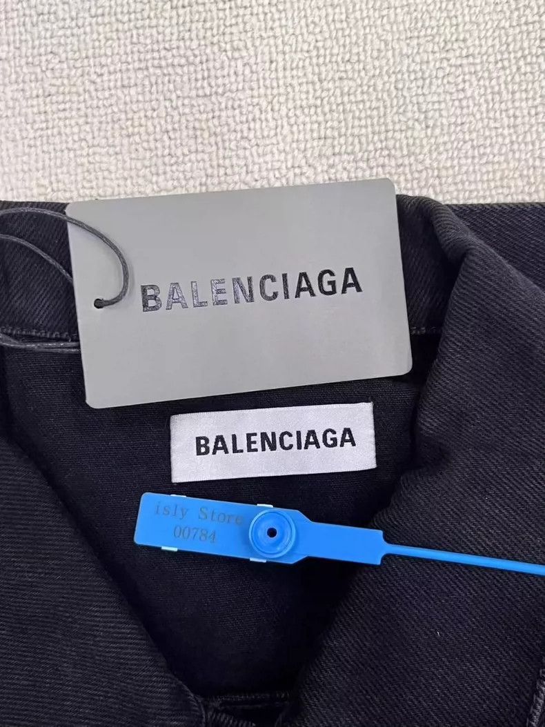 Balenciaga Balenciaga size 36 Long sleeve lapel denim jacket with Log Size S / US 4 / IT 40 - 4 Thumbnail