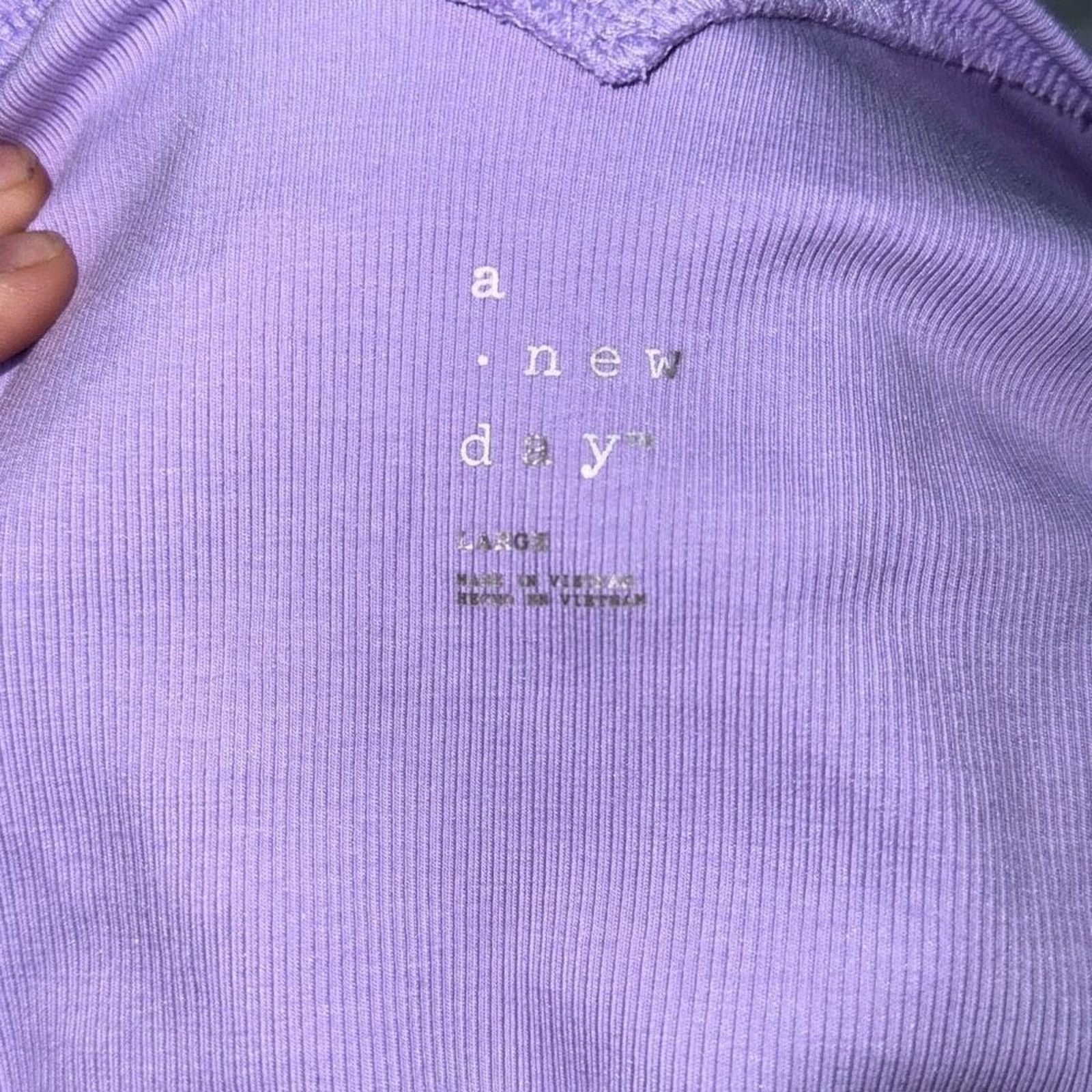 Other A New Day Lilac Purple Ribbed Summer Midi Dress | Sz L Size L / US 10 / IT 46 - 7 Thumbnail