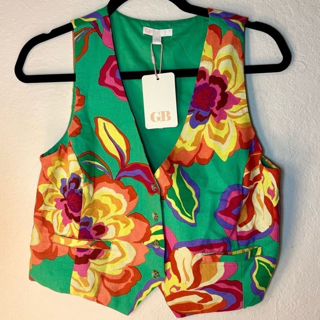 GB From GB, Floral Vest Size S / US 4 / IT 40 - 7 Thumbnail
