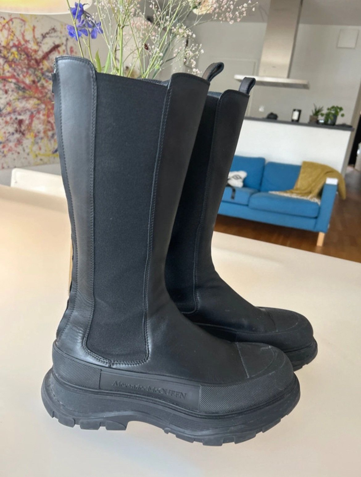 Alexander McQueen Alexander McQueen Leather Knie Boots EU 47 US 13 Size US 13 / EU 46 - 2 Thumbnail