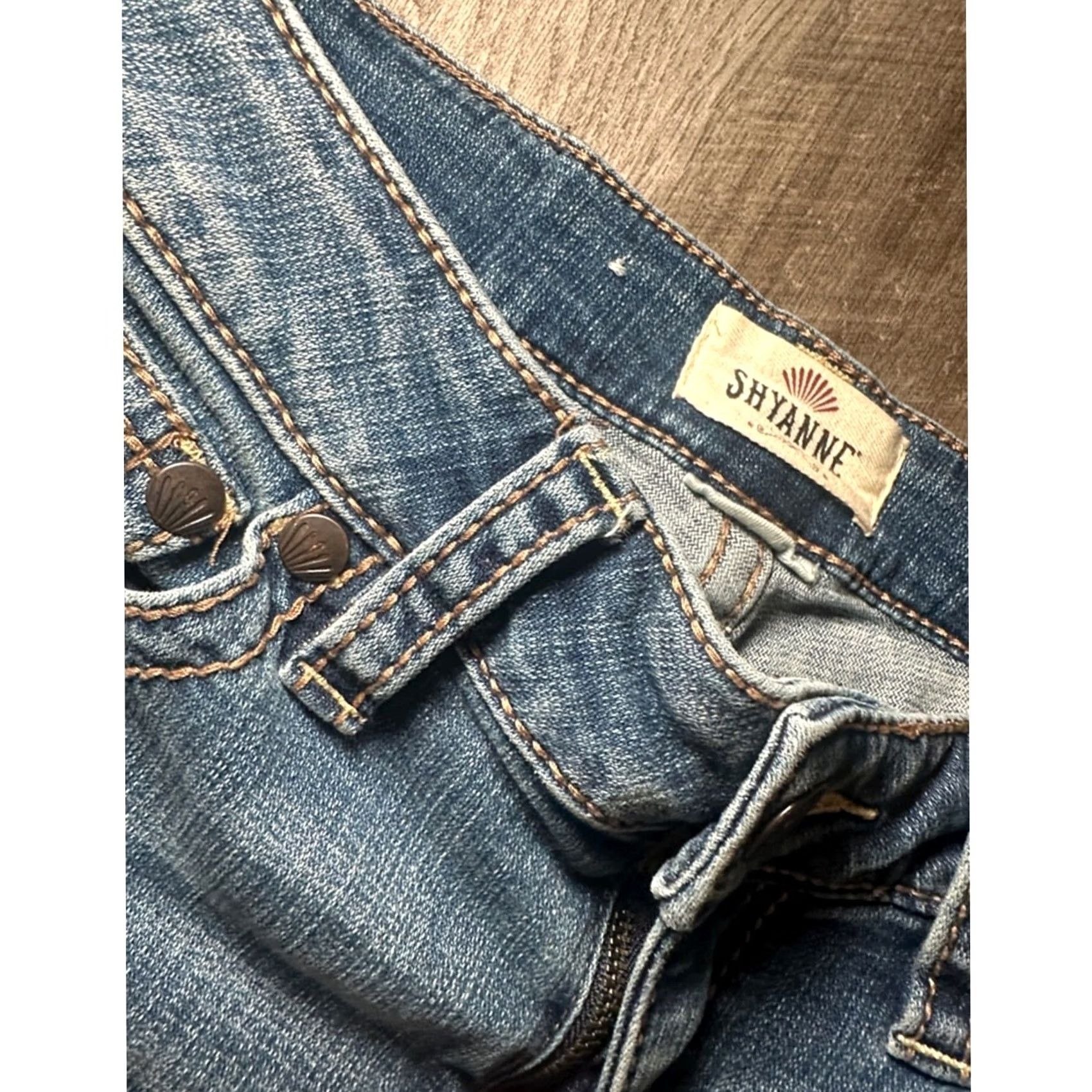 Vintage Shyanne Tidal Bootcut Riding Jeans Shirt? Size 30" / US 8 / IT 44 - 6 Thumbnail