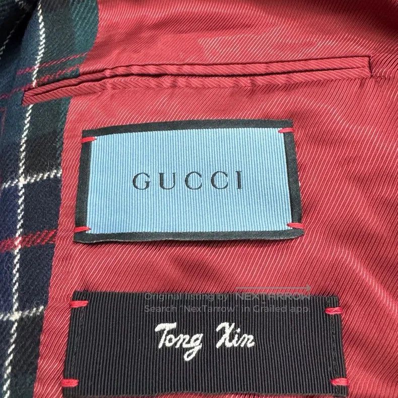 Gucci Gucci Koi decorative plaid suit jacket Size US M / EU 48-50 / 2 - 4 Thumbnail