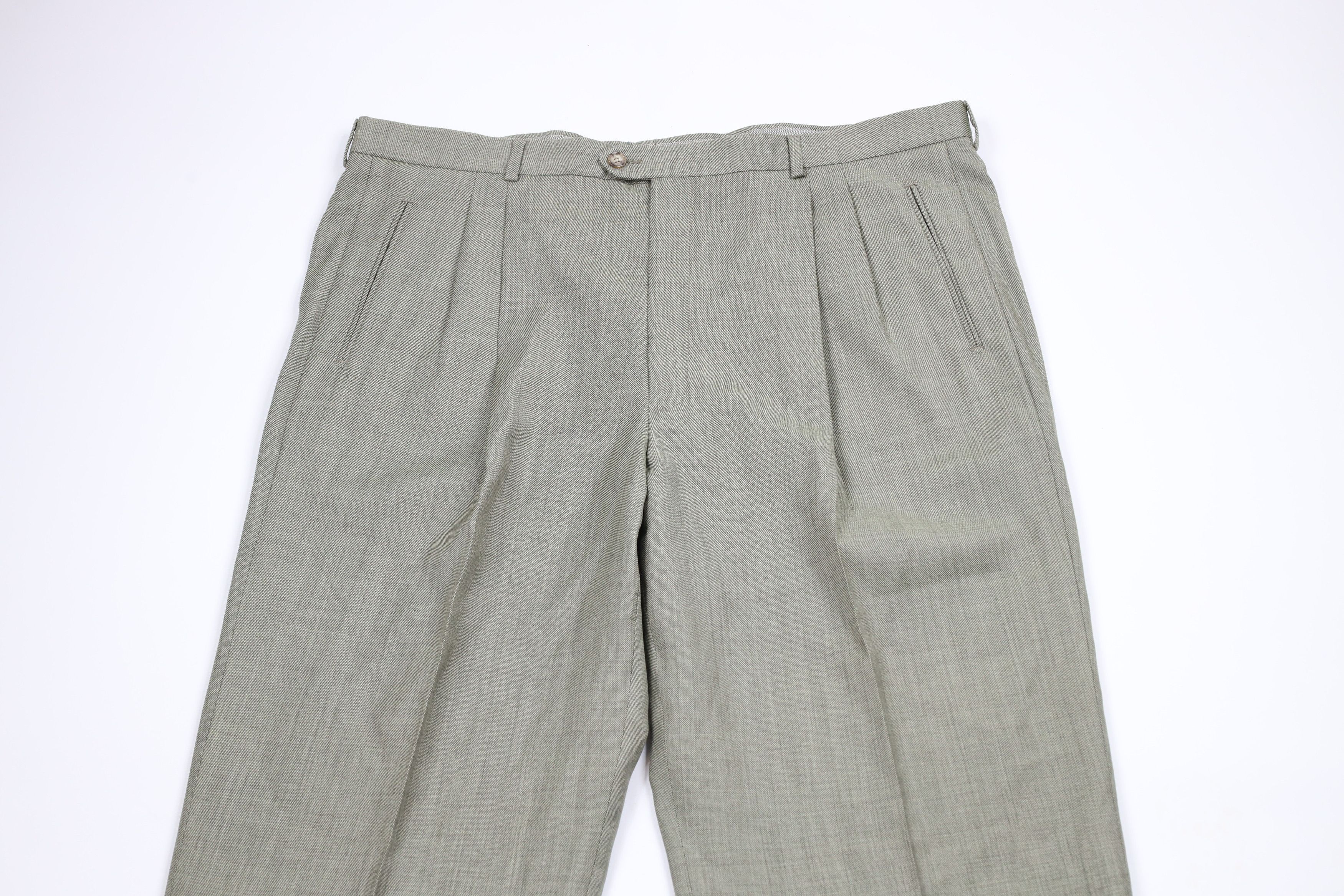 Vintage Vintage 90s Streetwear Wide Leg Chino Pants Heather Green Size US 40 / EU 56 - 2 Thumbnail