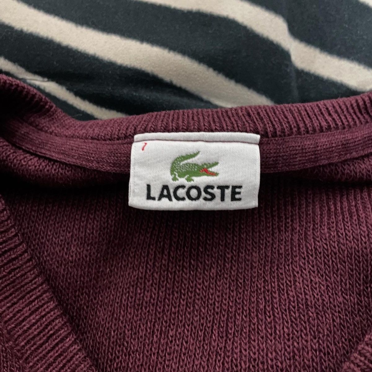 Lacoste Crazy Baggy Sweater Lacoste Hype Oldmany Y2K Size US XXL / EU 58 / 5 - 3 Thumbnail