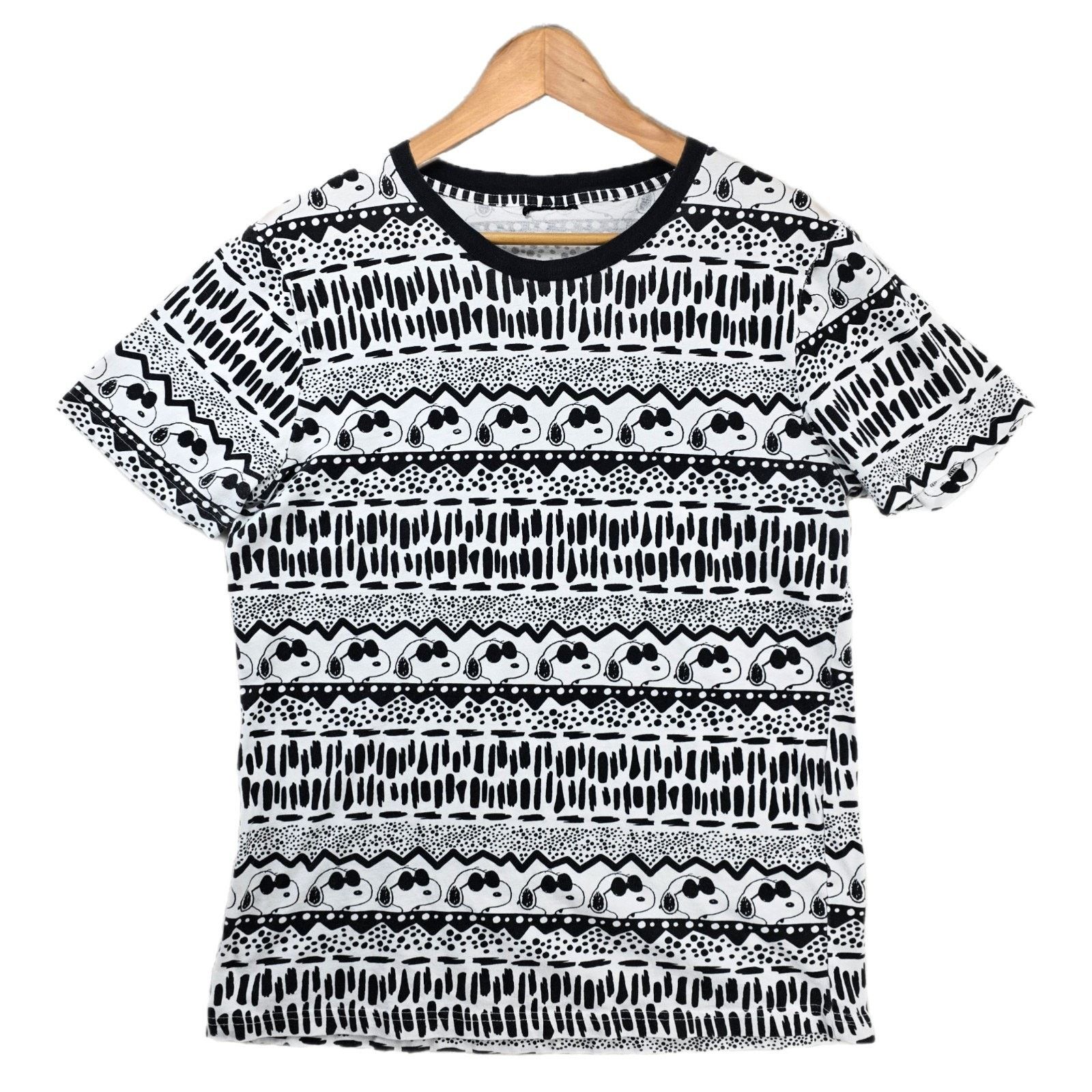 Peanuts Peanuts Snoopy Shirt Medium Black White All Over Print AOP Size US M / EU 48-50 / 2 - 1 Thumbnail
