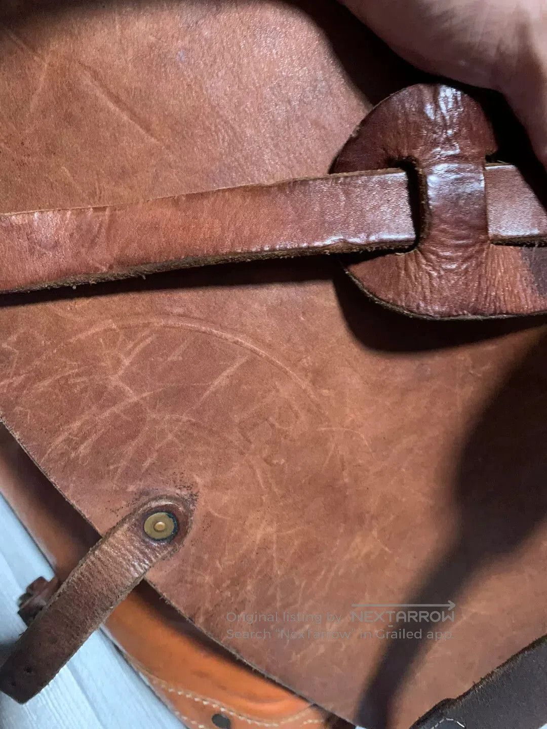 RRL Ralph Lauren RRL Classic Brown Leather Crossbody Bag. Size ONE SIZE - 7 Thumbnail