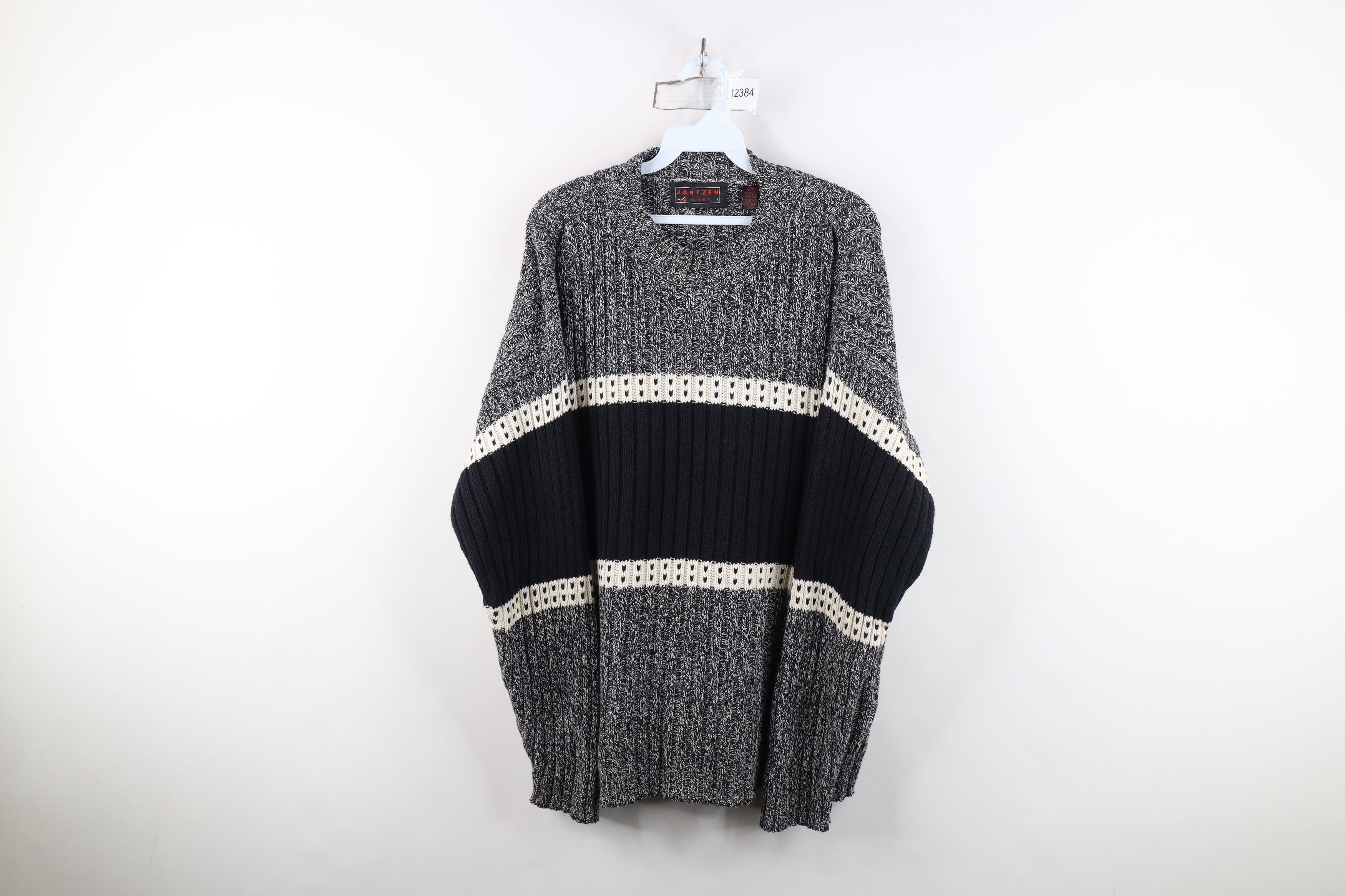 Vintage 90s Streetwear Chunky Cotton Ribbed Knit Sweater