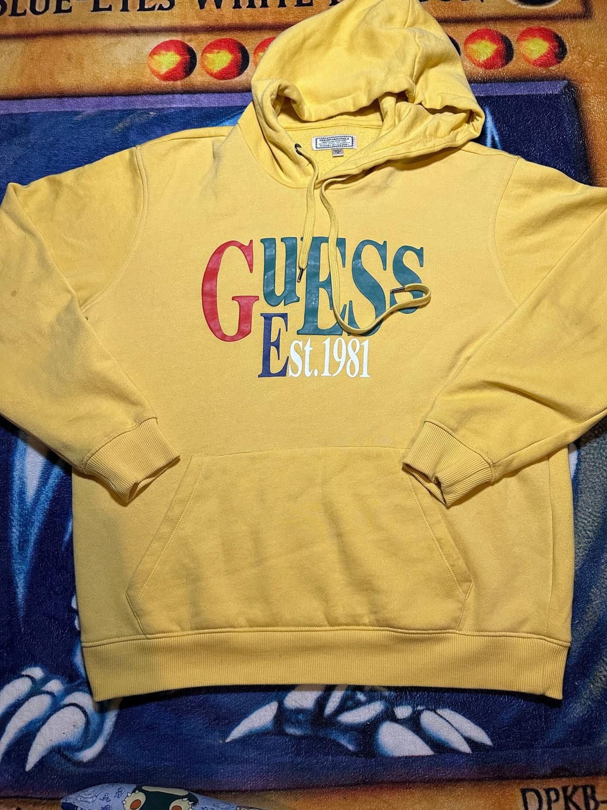 Guess Guess Originals Yellow Hoodie Sweatshirt Medium Size US M / EU 48-50 / 2 - 1 Thumbnail