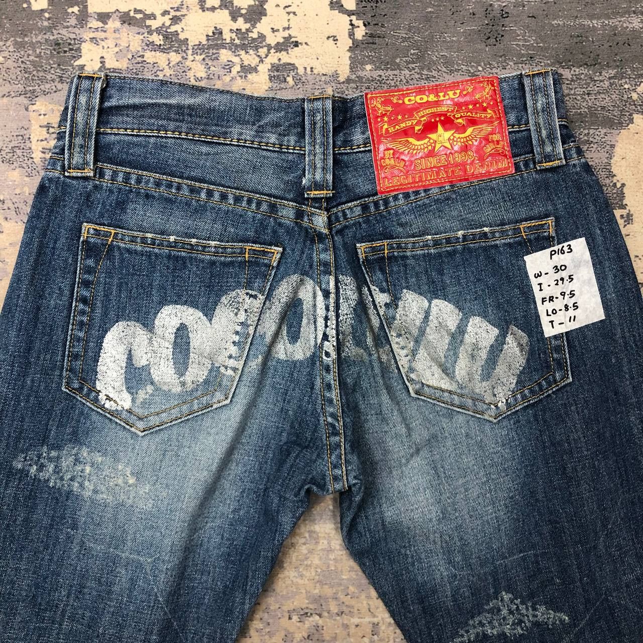 Japanese Brand P163 CO&LU RIPPED JAPAN DENIM Size US 30 / EU 46 - 3 Thumbnail