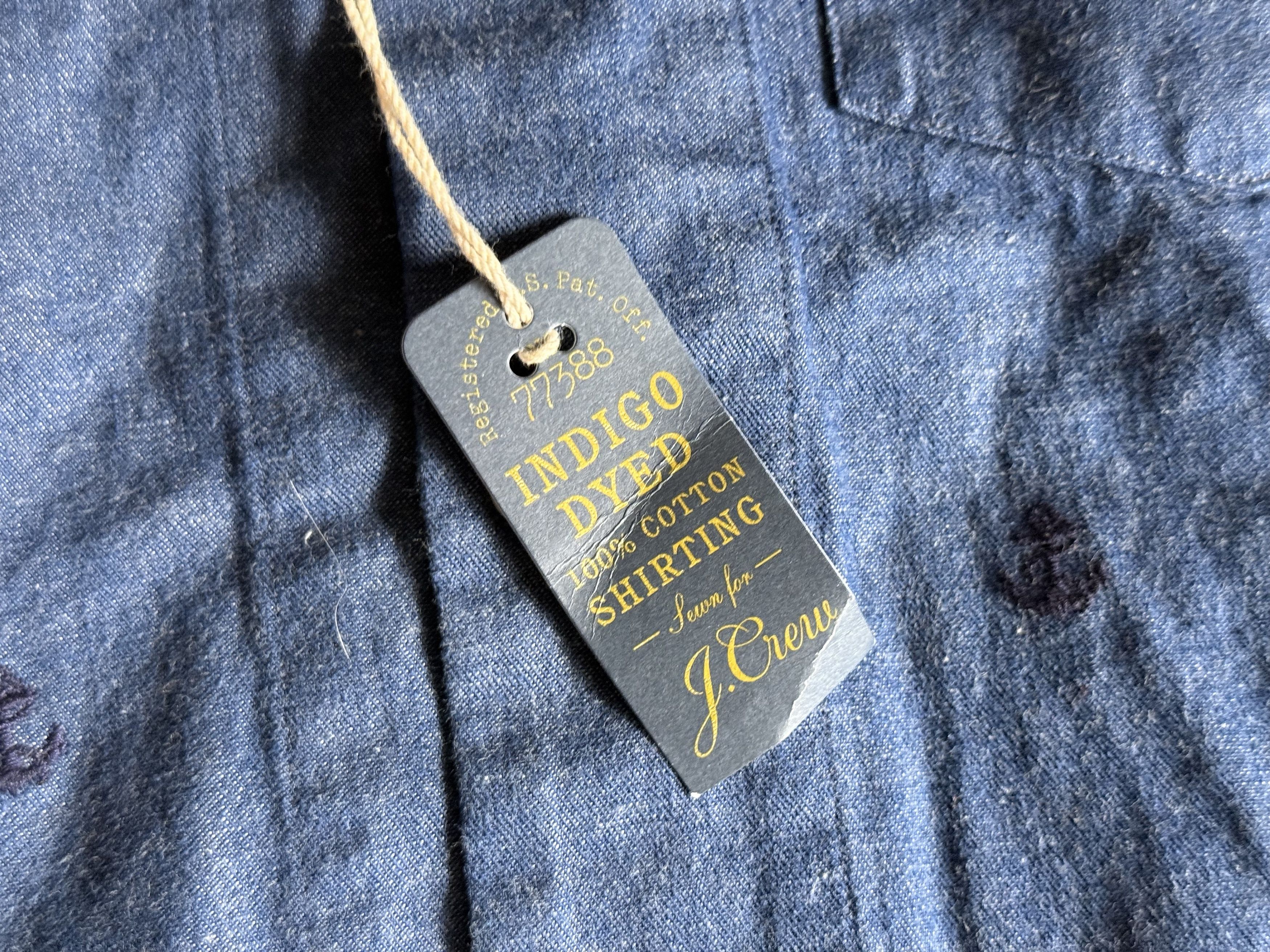 J.Crew J. Crew anchor stitch indigo chambray S/S Button Up Shirt Size US M / EU 48-50 / 2 - 3 Thumbnail