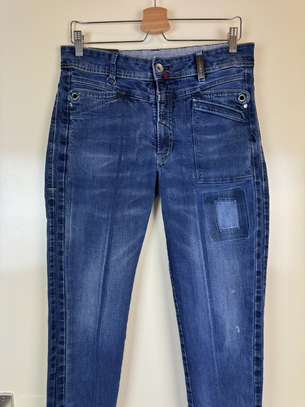 Rundholz High everyday couture distressed patches jeans mom boyfriend Size 32" / US 10 / IT 46 - 2 Thumbnail