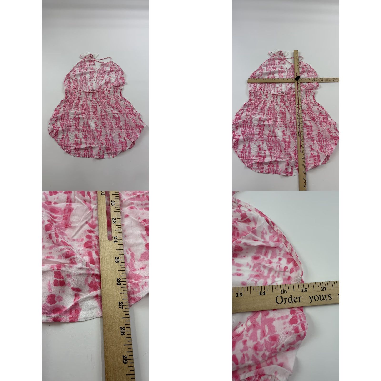 Victoria's Secret Victoria's Secret Dress Womens Medium Pink Tie Dye Halter Smocked Waist Beach Summer Casual Size M / US 6-8 / IT 42-44 - 8 Thumbnail