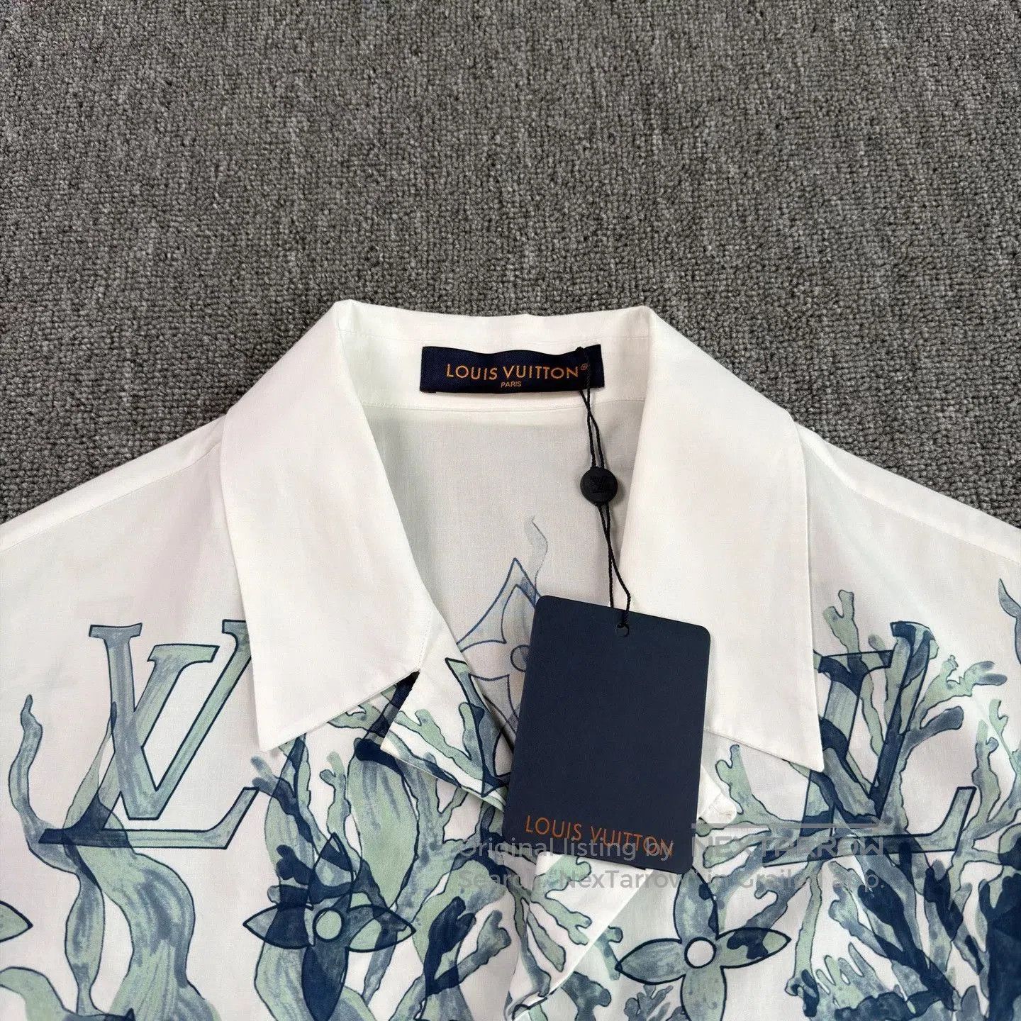 Louis Vuitton LV Seagrass Print Short-Sleeve Shirt. Size US M / EU 48-50 / 2 - 3 Thumbnail