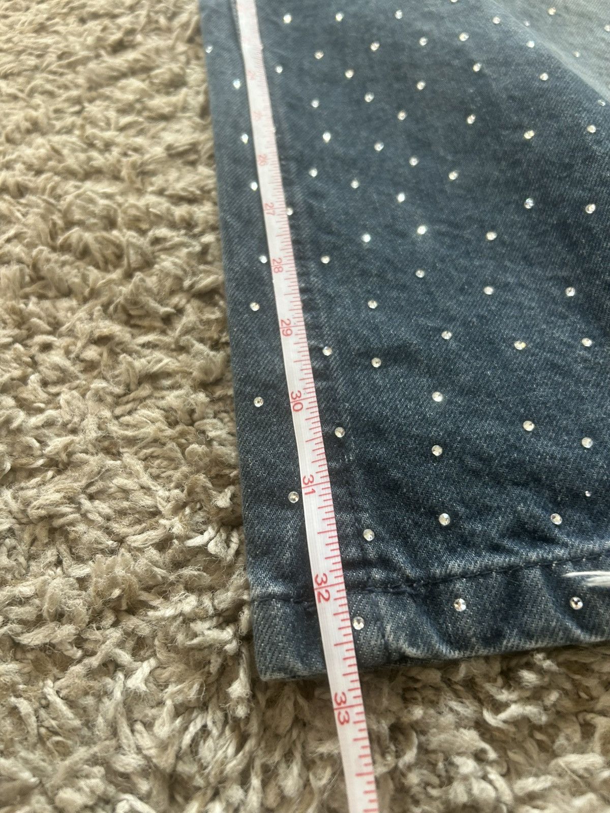 Other baggy distressed rhinestone jeans Size US 34 / EU 50 - 7 Thumbnail