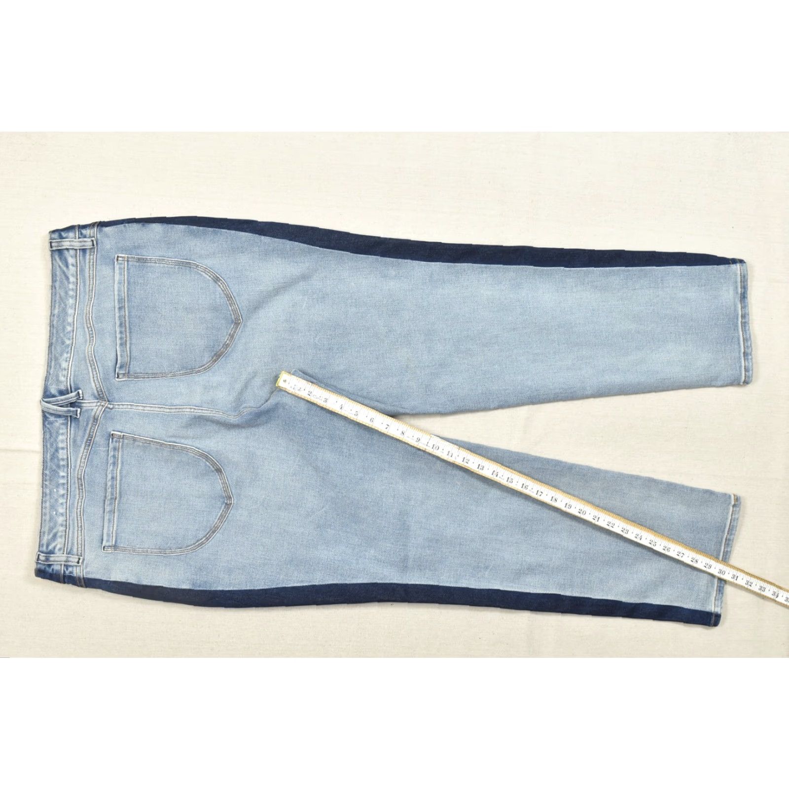 Vintage Lane Bryant Signature Fit Mid-Rise Straight Leg Jeans Blue Denim Two Tone Sz 22 Womens Jeans Stretch Cotton Denim 5-Pocket Solid Modern Woman Size 40" / US 18 - 2 Thumbnail