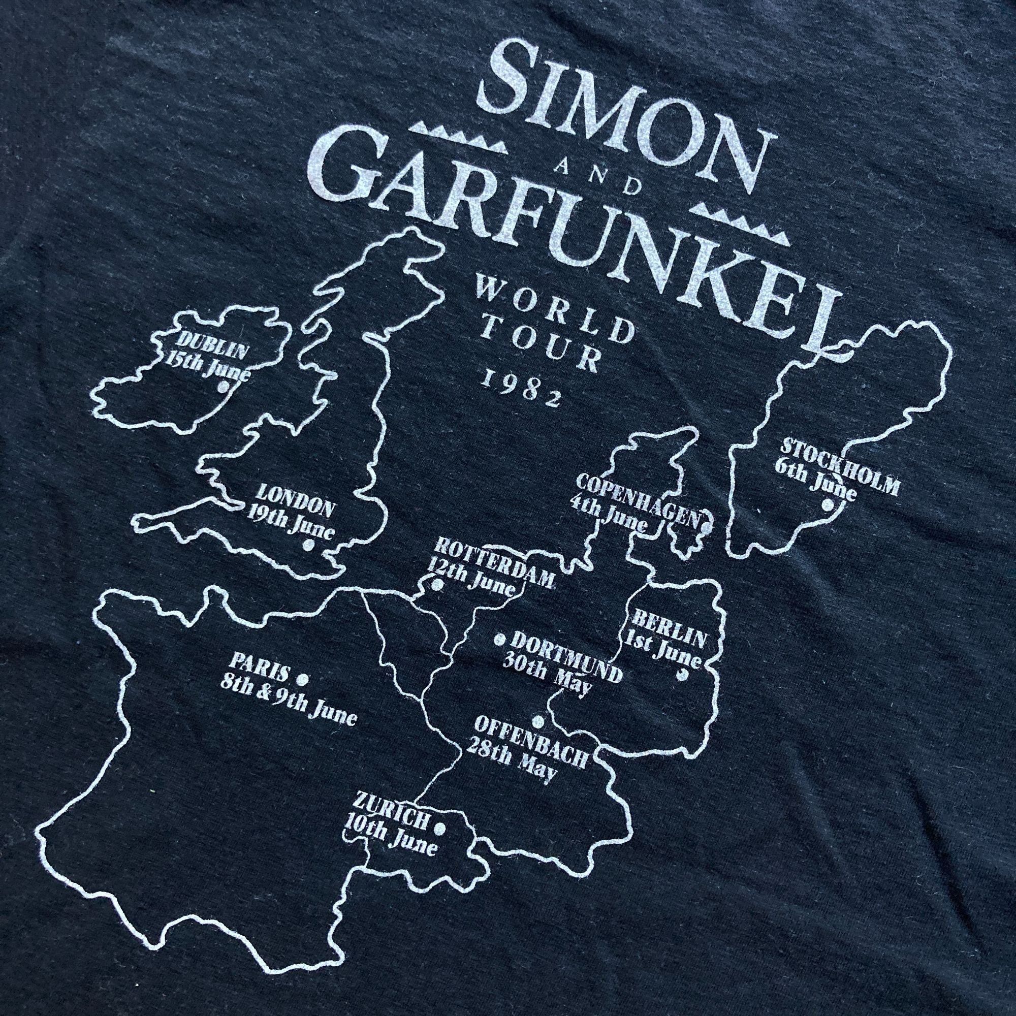 Spruce Simon & Garfunkel 1982 World Tour Single Stitch T-Shirt Size US M / EU 48-50 / 2 - 6 Thumbnail