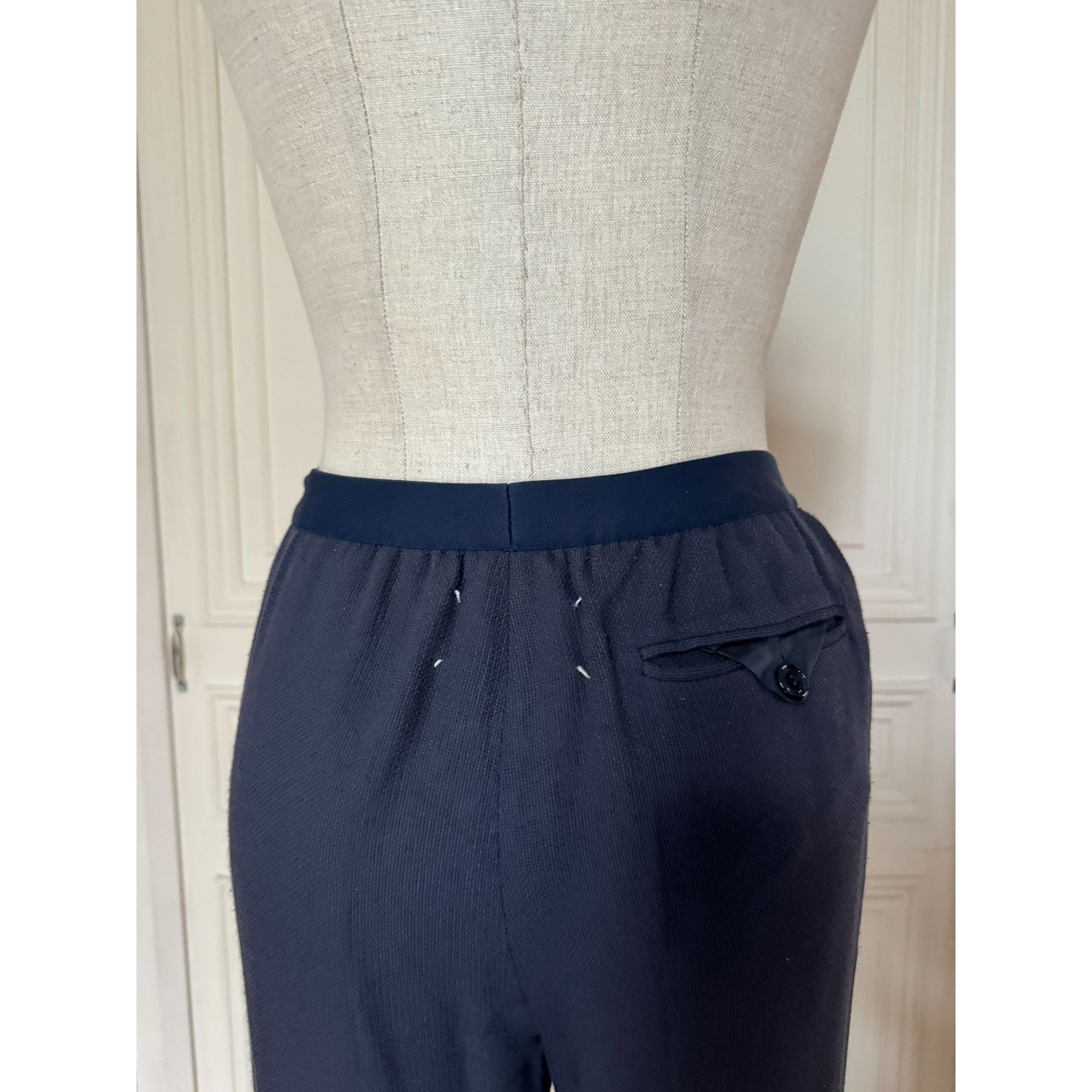 Maison Margiela Spring/Summer 2007 Navy Waist Pants Size 26" / US 2 / IT 38 - 4 Thumbnail
