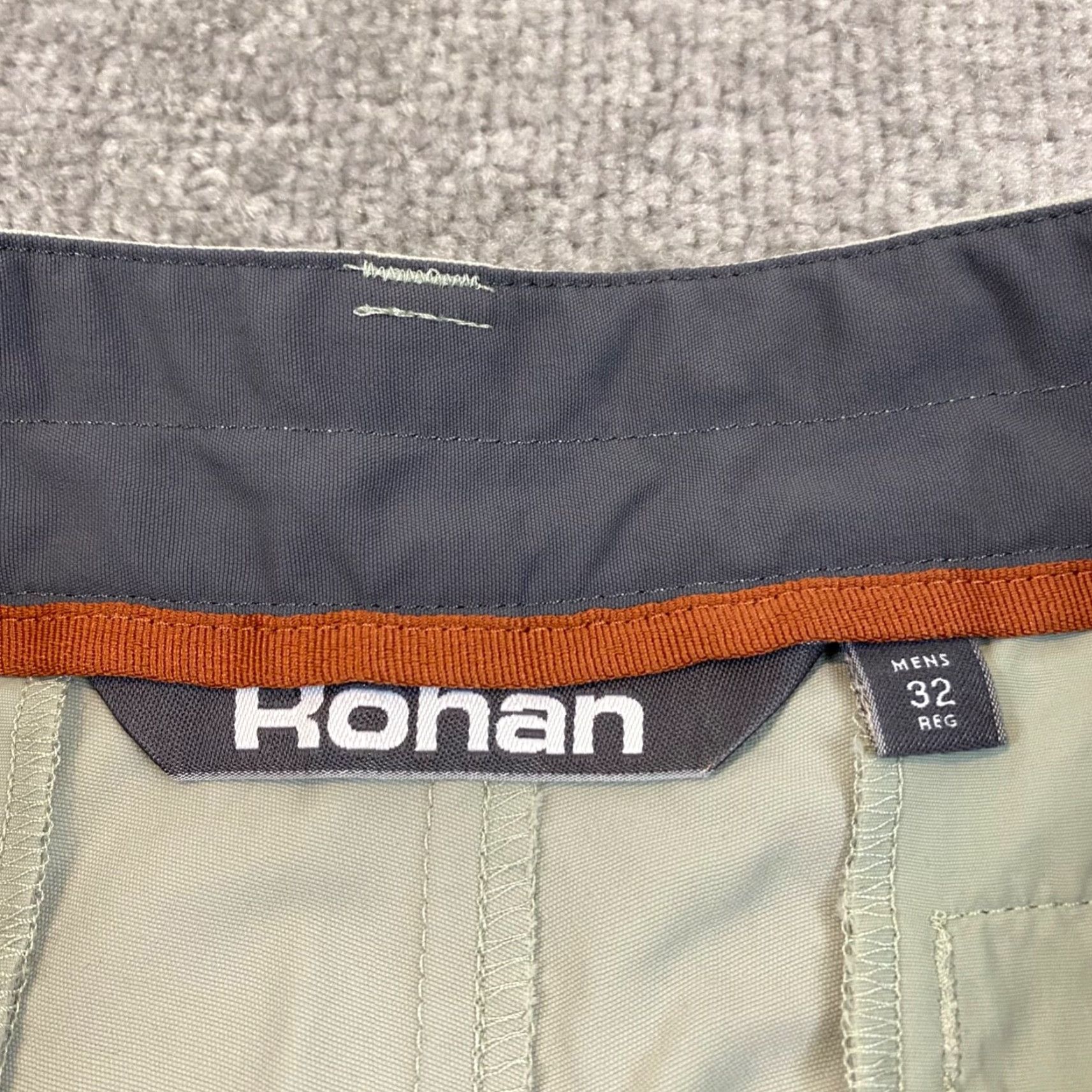 Vintage Rohan Pants Men 32x29 Light Beige Polyamide Stretch Chino Hiking Golf Trail 5-Pocket Flat Front Regular Fit Casual Travel outfit Mens Size US 32 / EU 48 - 2 Thumbnail